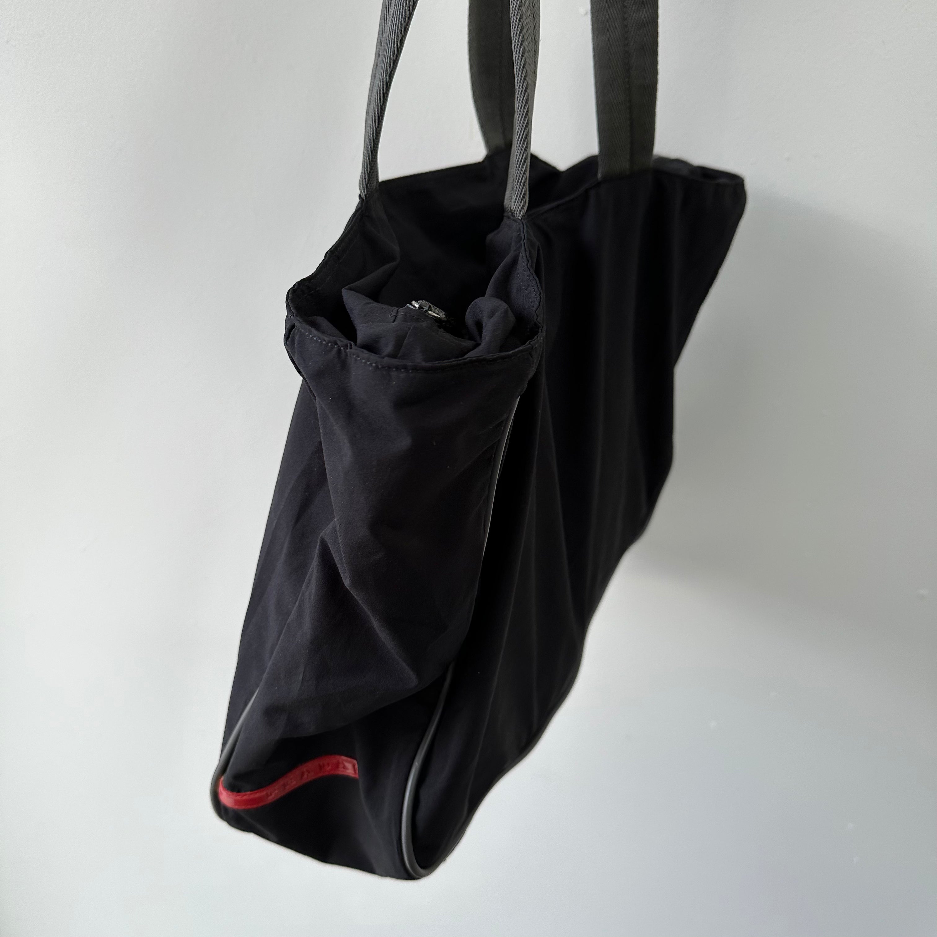 Prada Sports Square Tote Bag Nylon Black Curated by Charbel