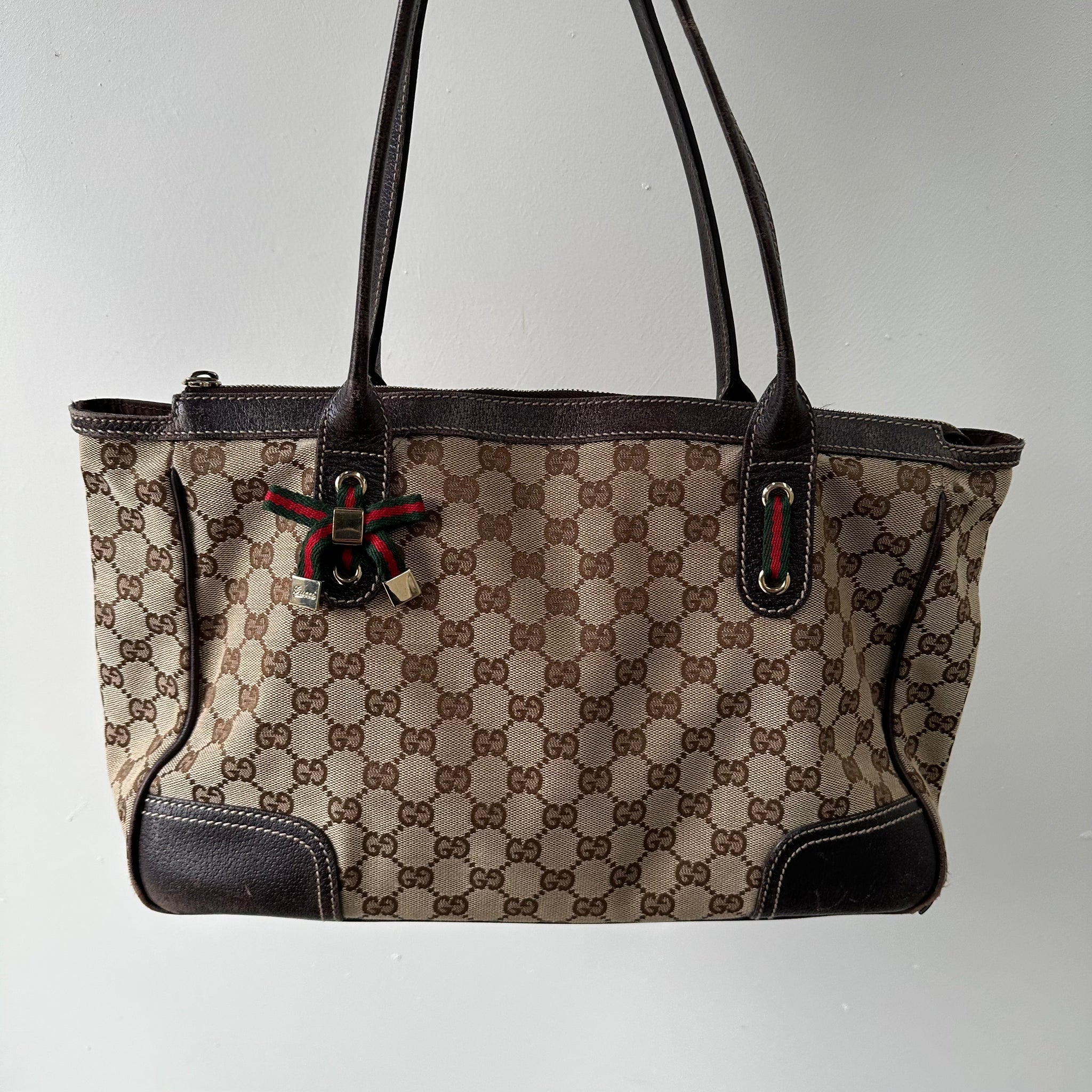 Gucci GG Print Bow Tie Detail Tote Bag
