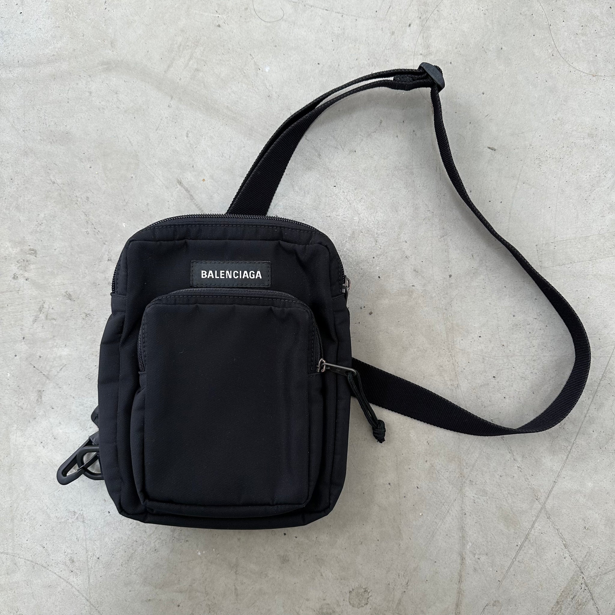 Balenciaga Explorer Crossbody Black Nylon Bag