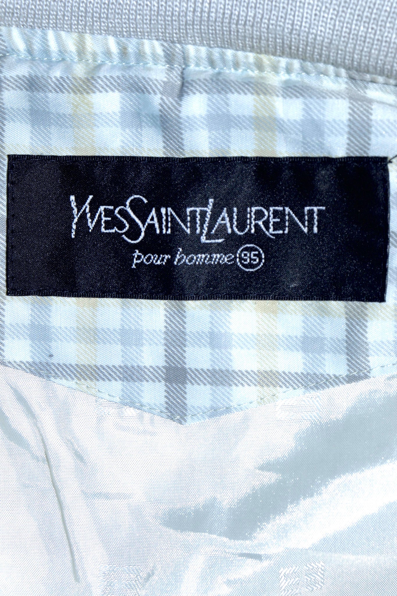 Yves Saint Laurent Vintage Logo Jacket (Plaid Print)