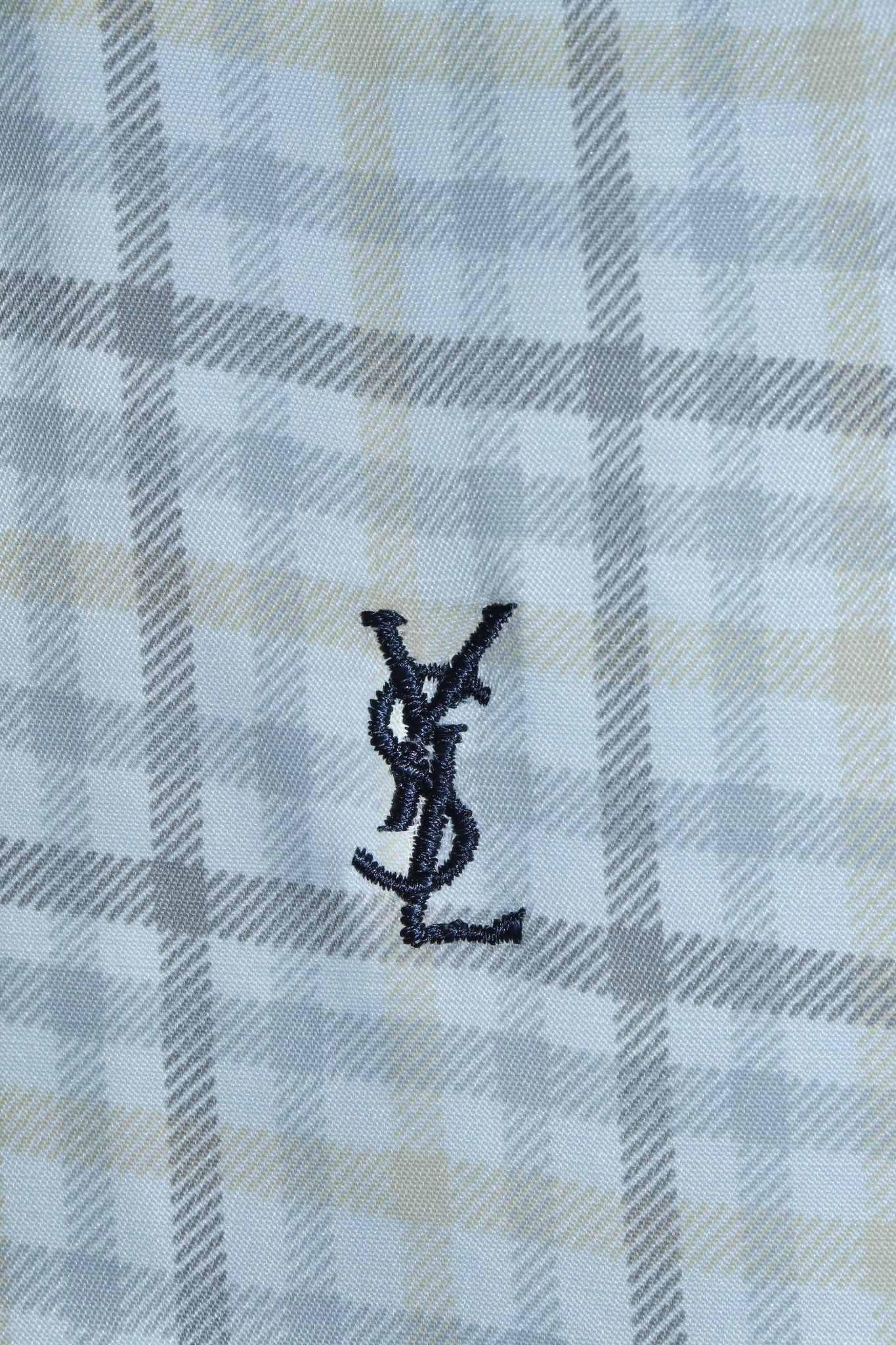 Yves Saint Laurent Vintage Logo Jacket (Plaid Print)