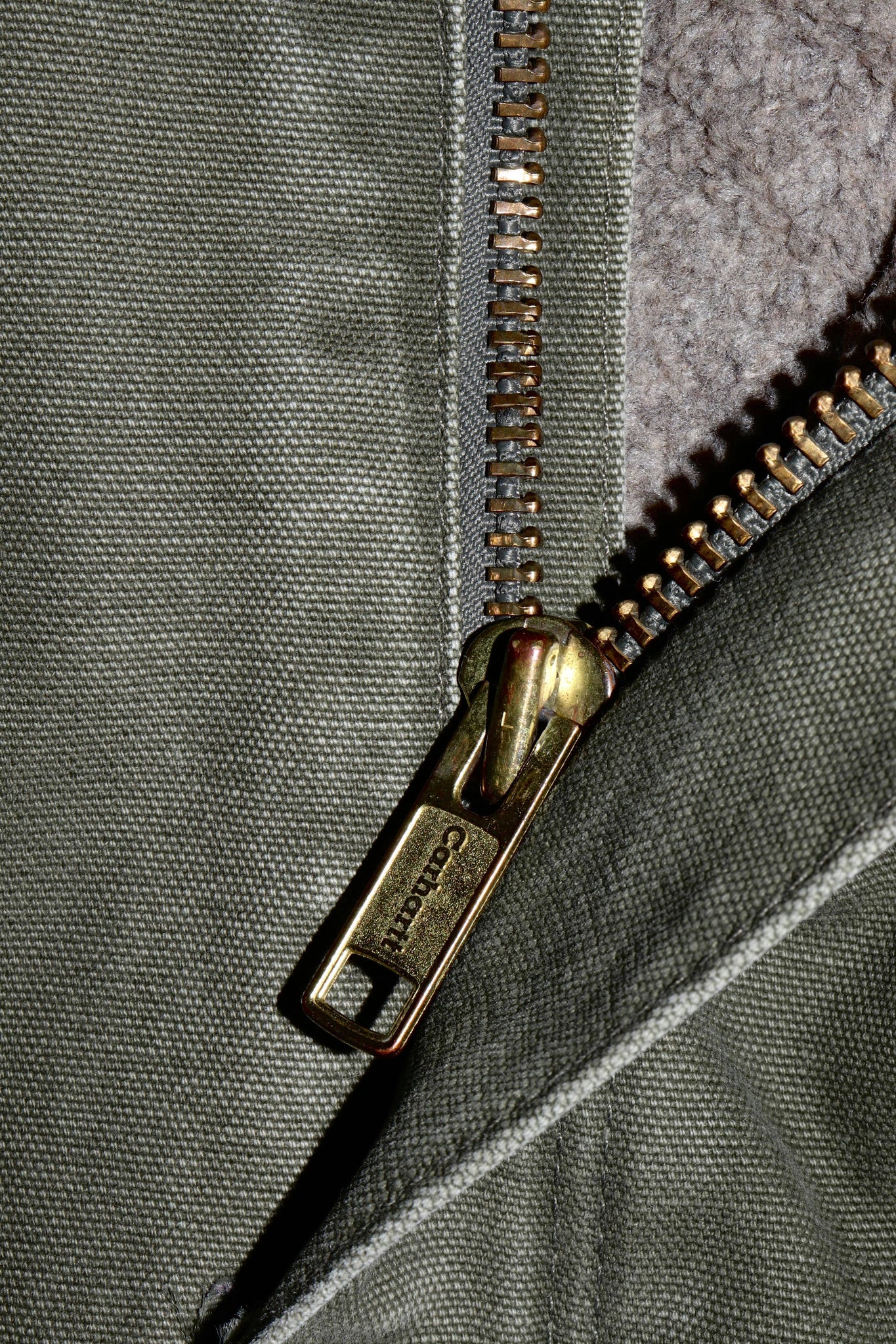 Vintage Green Carhartt Thick Collared Jacket