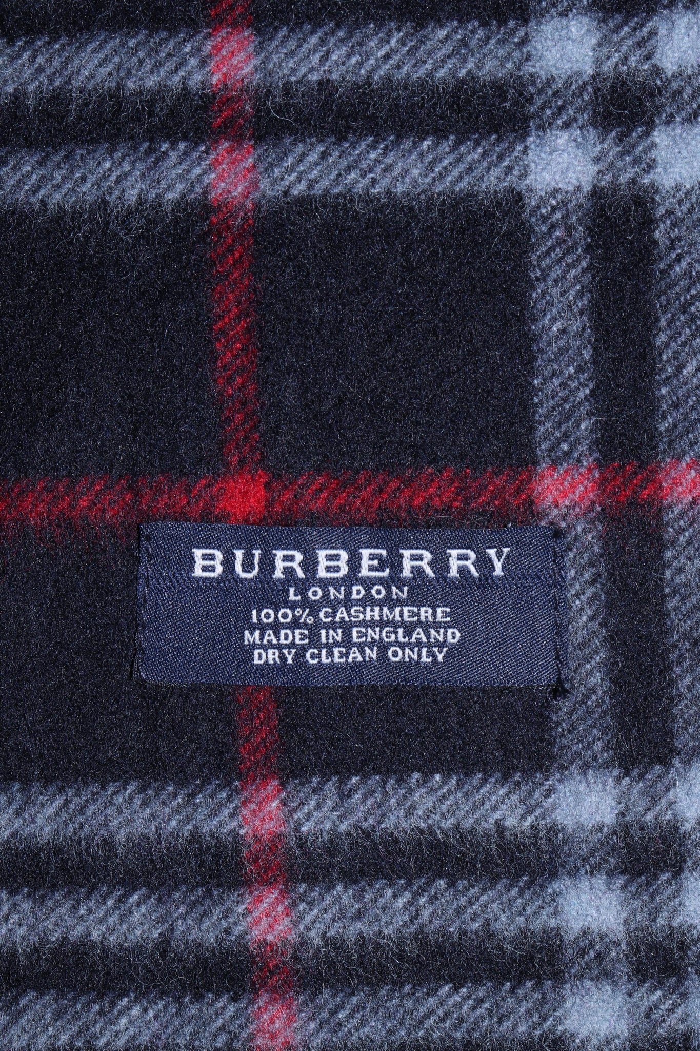 Burberry Dark Navy Cashmere Scarf