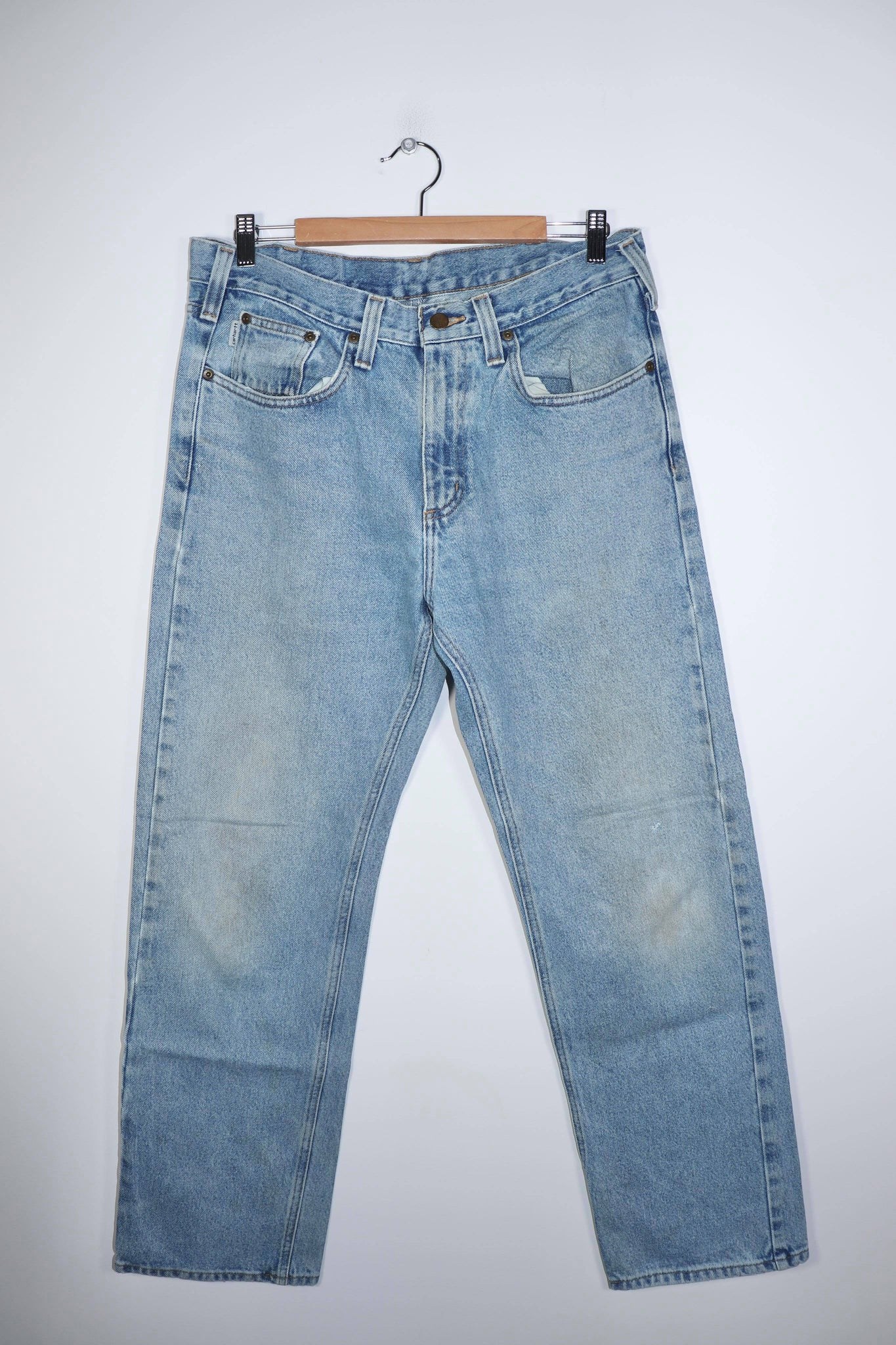 Vintage Carhartt Light Wash Thick Denim Pants