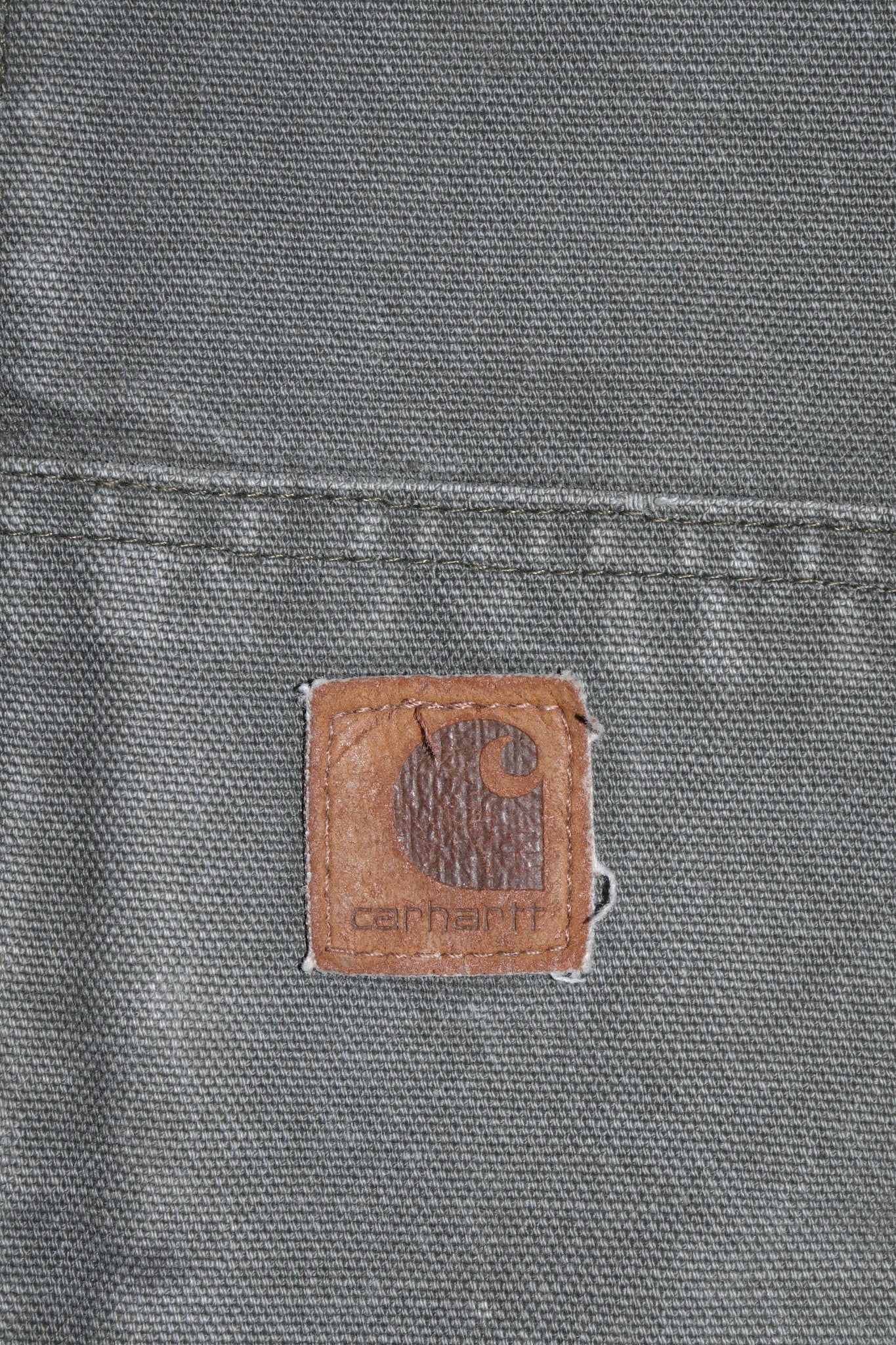 Vintage Carhartt Quilted Hooded Faded Forest Green Jacket Size XXL