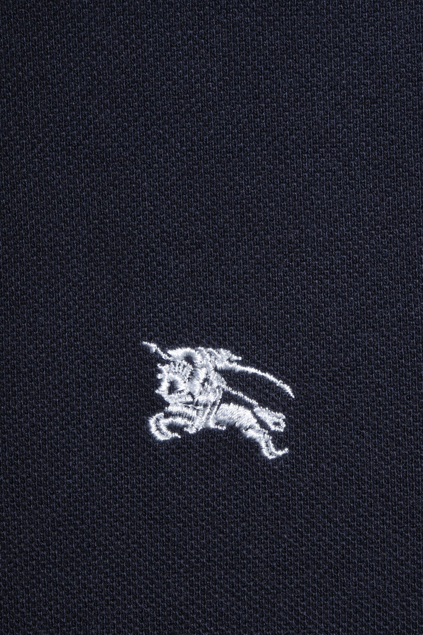 Burberry London Embroidered Logo Navy Polo