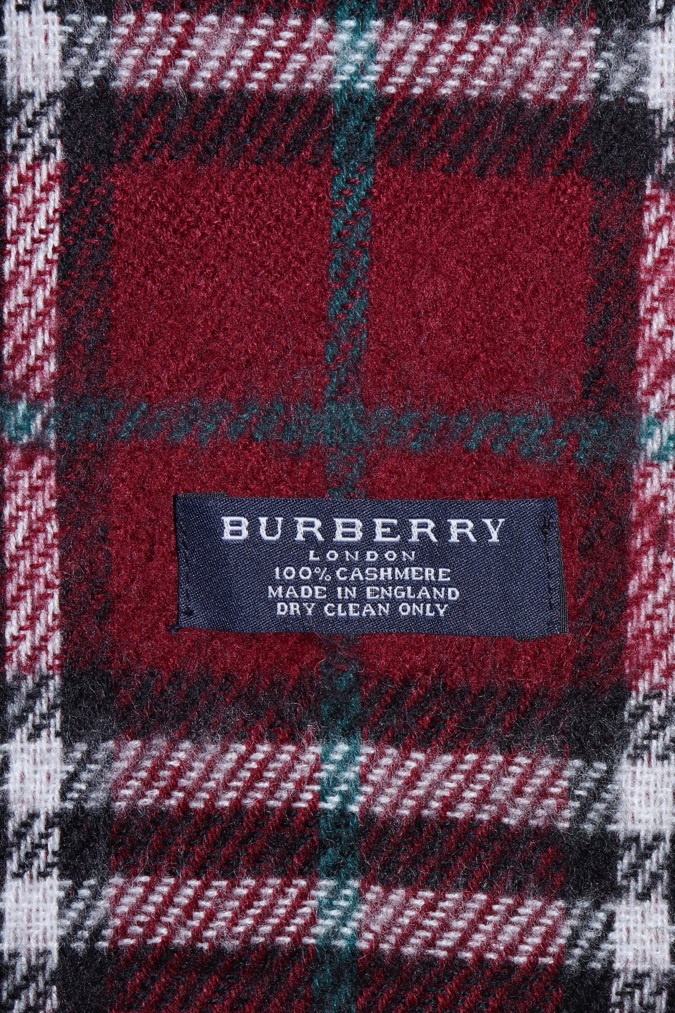 Burberry London Nova Check Dark Red Cashmere Scarf