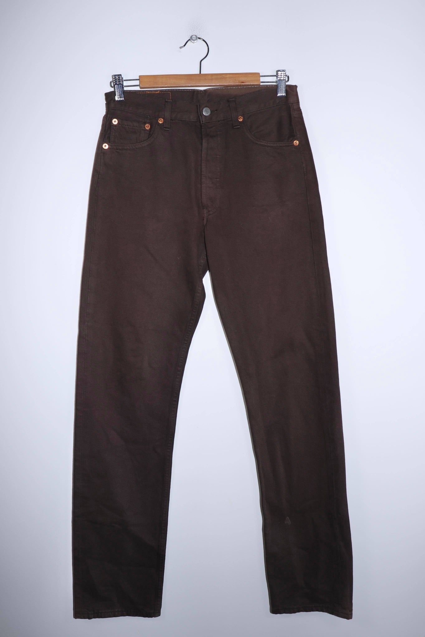 Vintage Levi's 501 Chocolate Denim Jeans (1997)