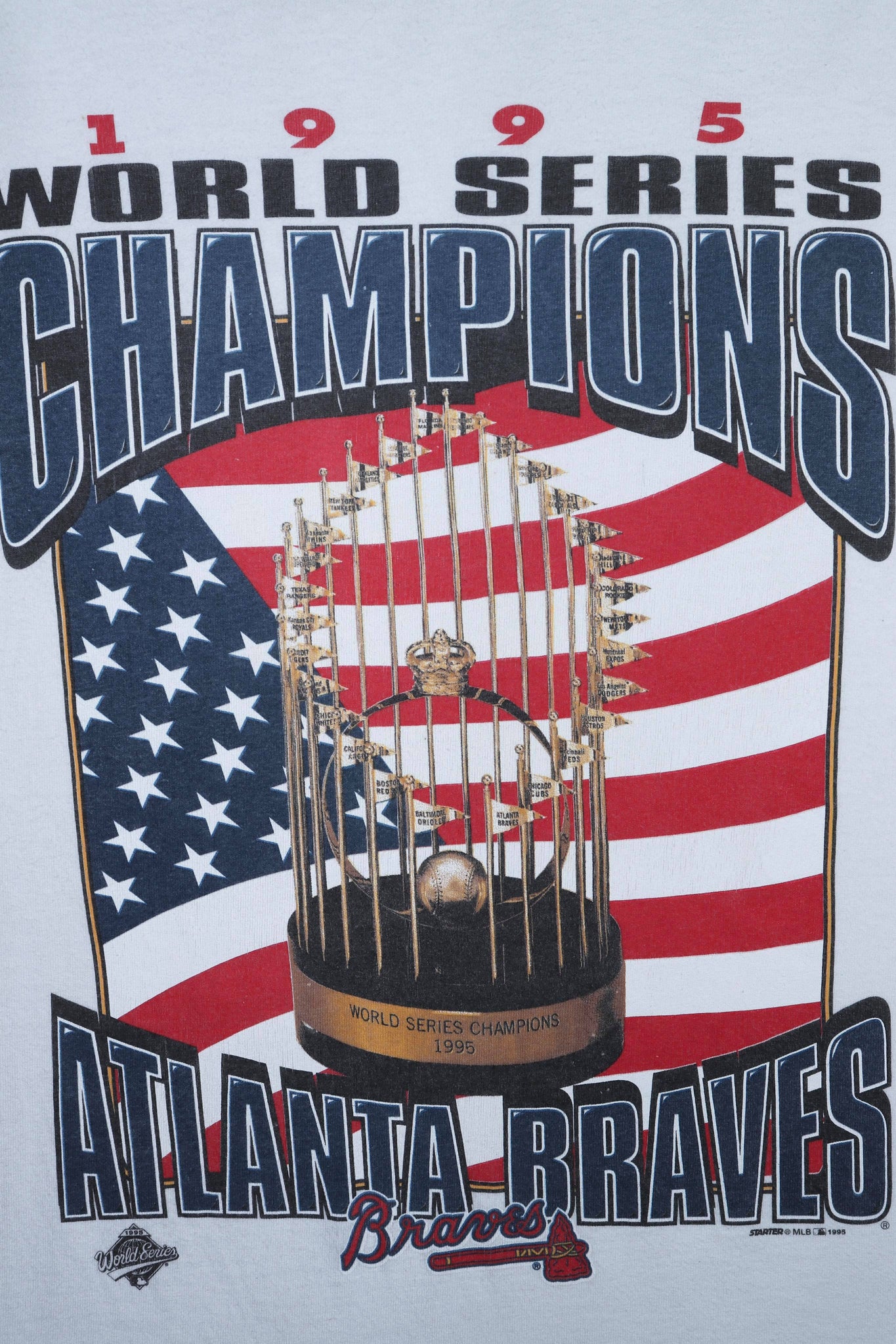 Vintage Starter Atlanta Braves 1995 World Series Champions Graphic Tee
