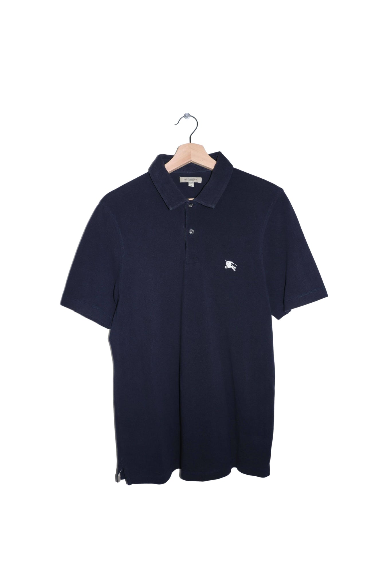 Burberry London Embroidered Logo Navy Polo