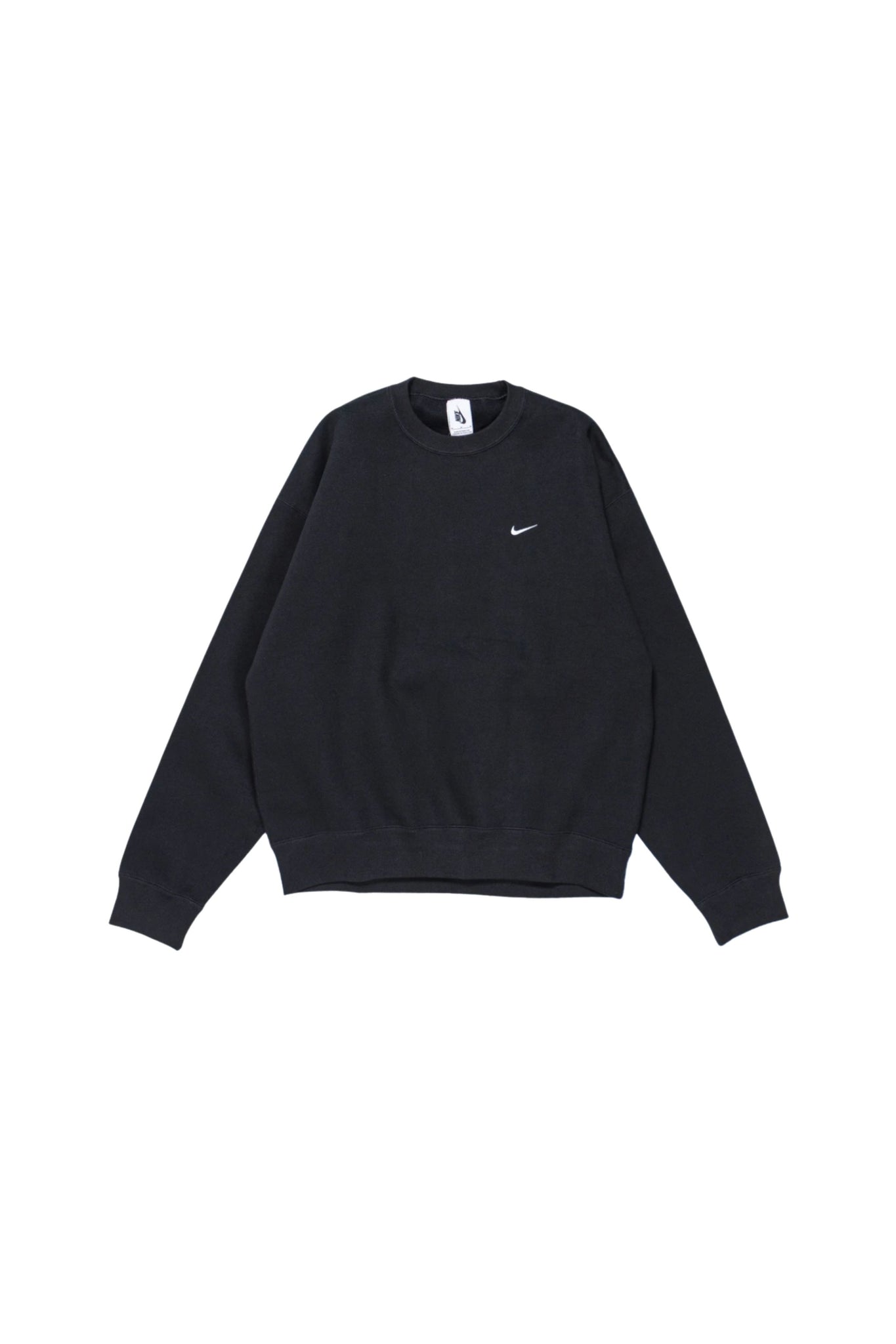 NikeLab NRG Solo Swoosh Crew Fleece - Black/White