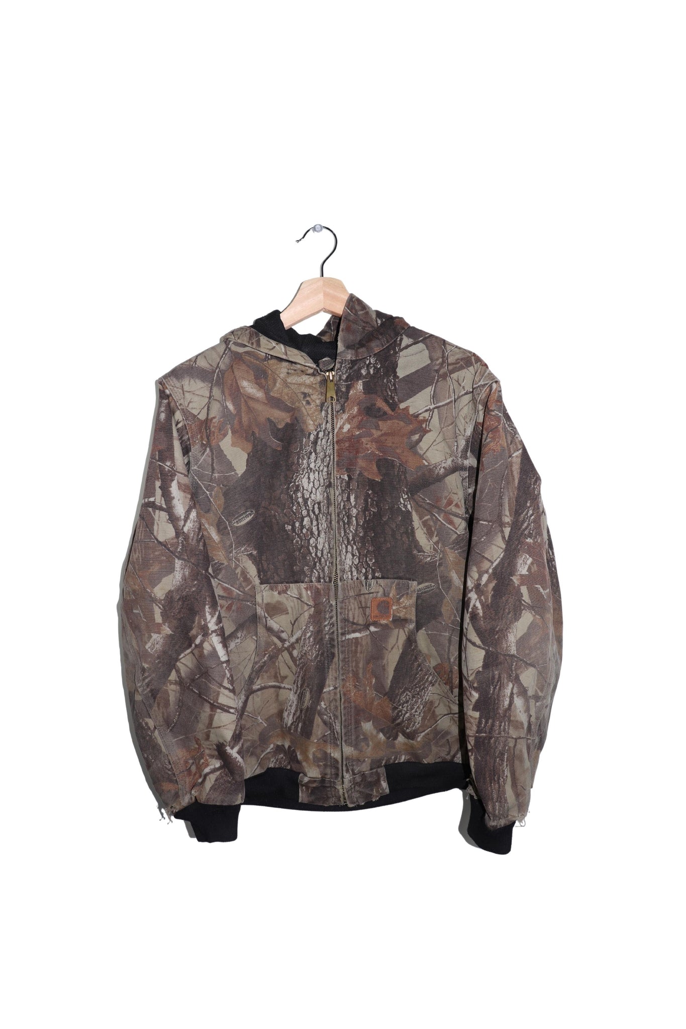 Vintage Carhartt Real Tree Camo Thick Hooded Jacket Size Small