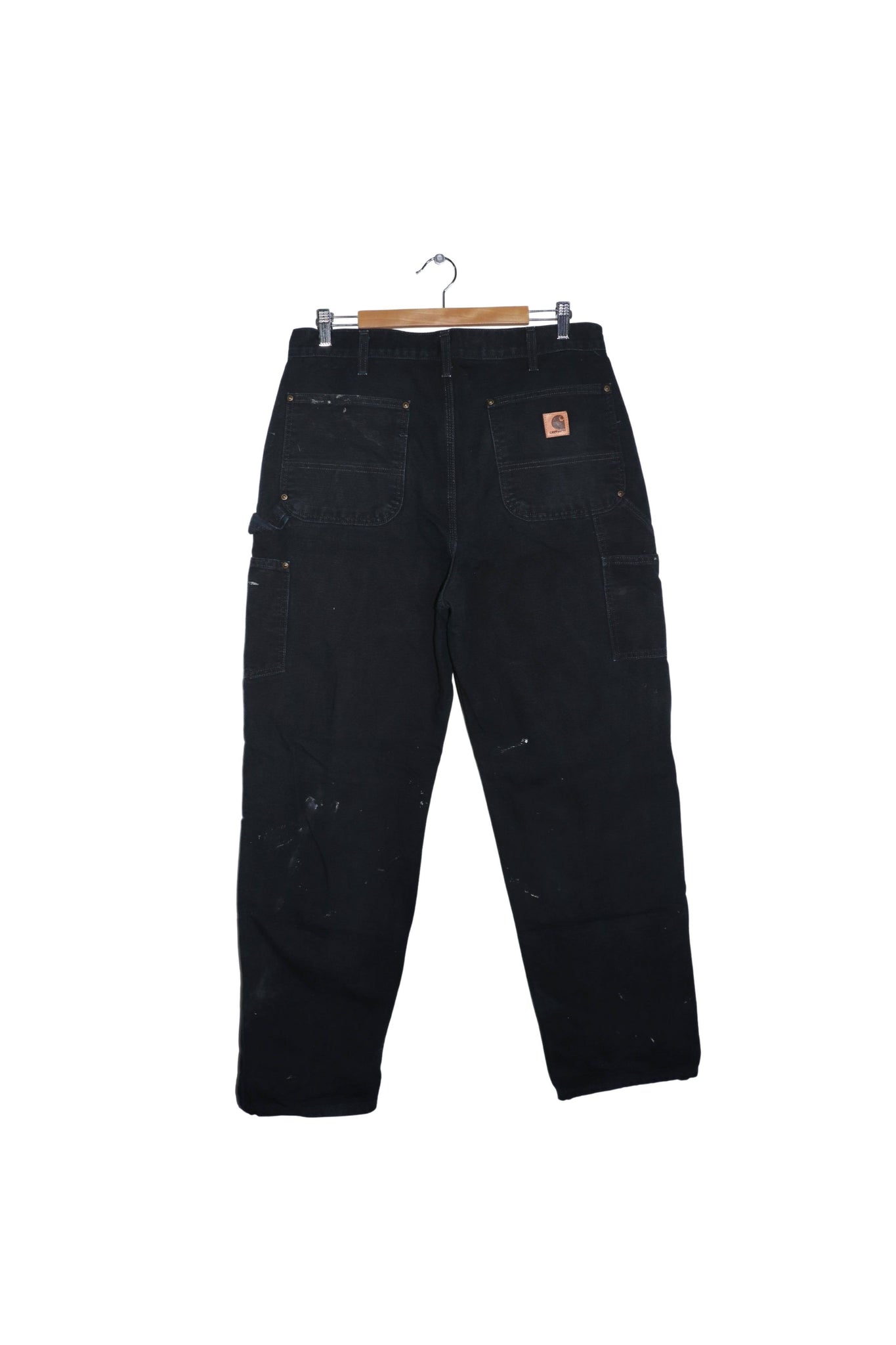 Vintage Carhartt Double Knee Thick Black Carpenter Pants  Size: 34 X 34