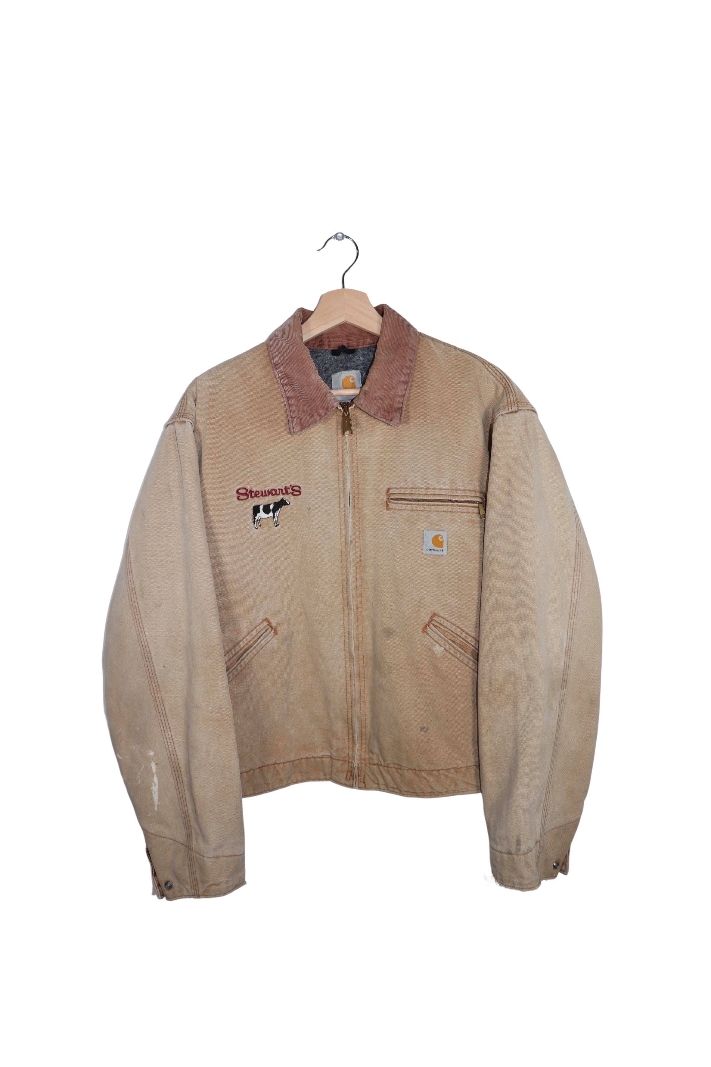 Vintage Carhartt Blanket Lined Light Brown Detroit Jacket