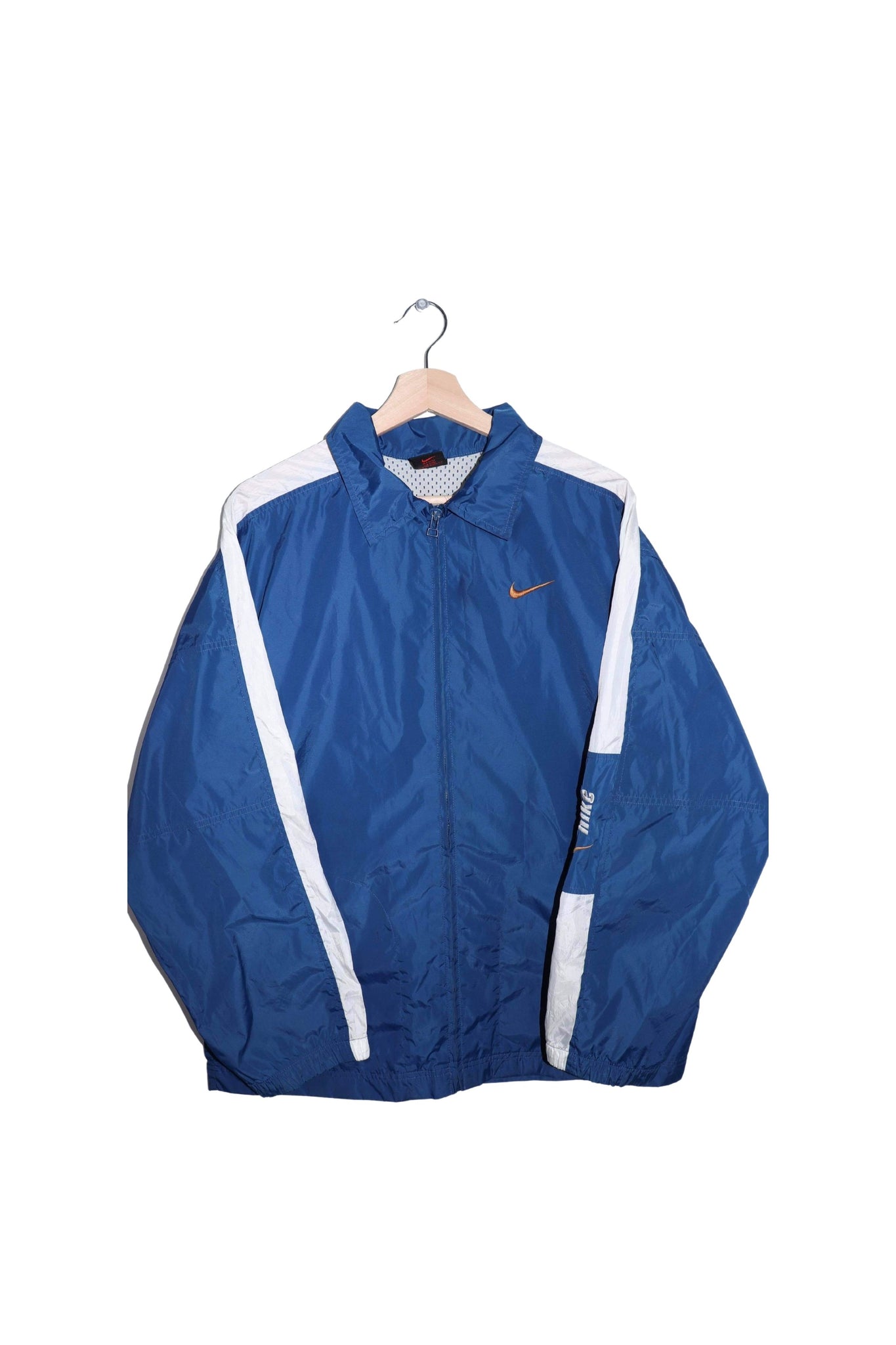 Vintage Nike Embroidered Spellout Mini Swoosh Collared Work Spray Jacket