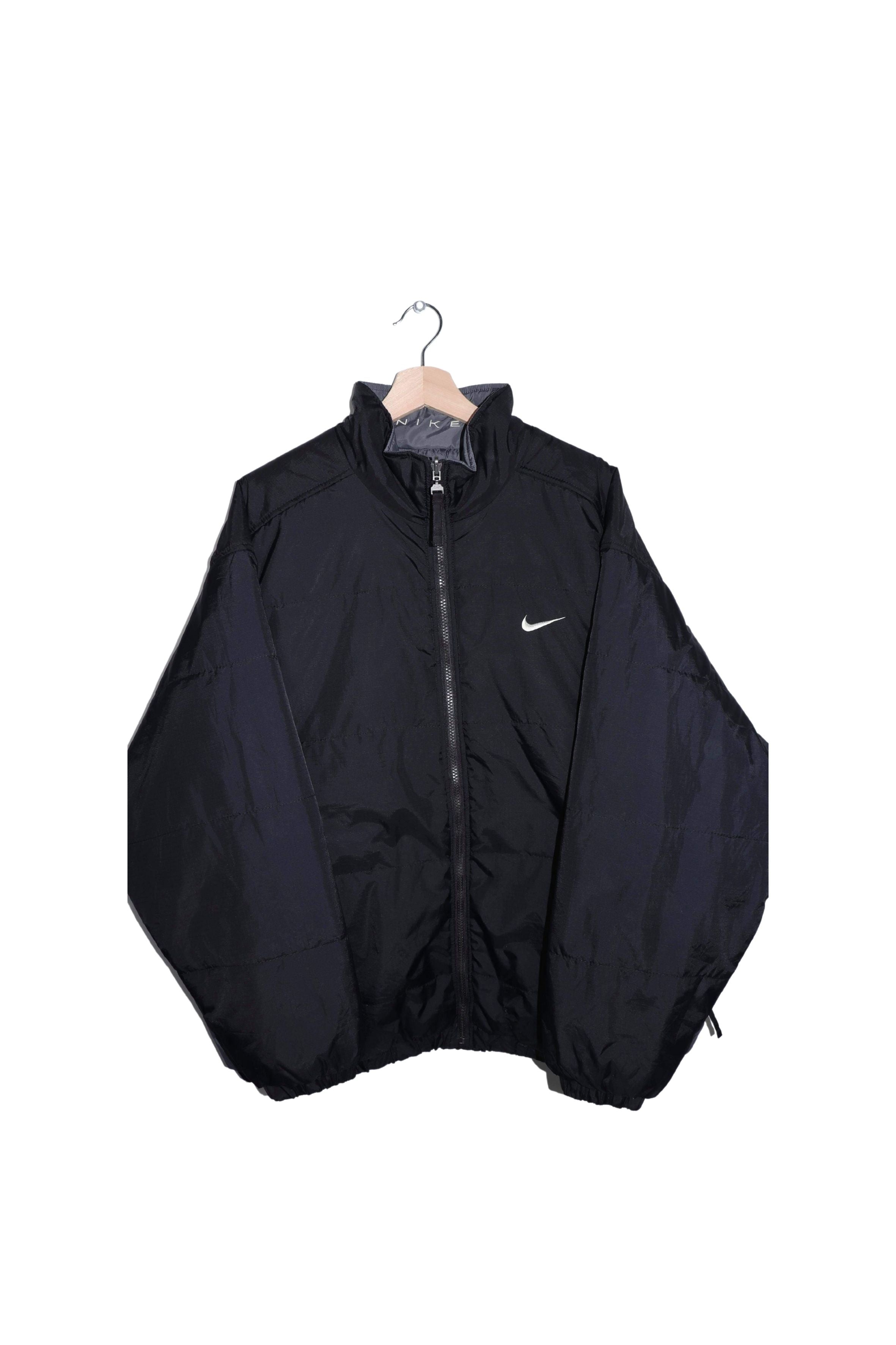 Vintage Nike Embroidered Mini Swoosh Thick Reversible Puffer Jacket
