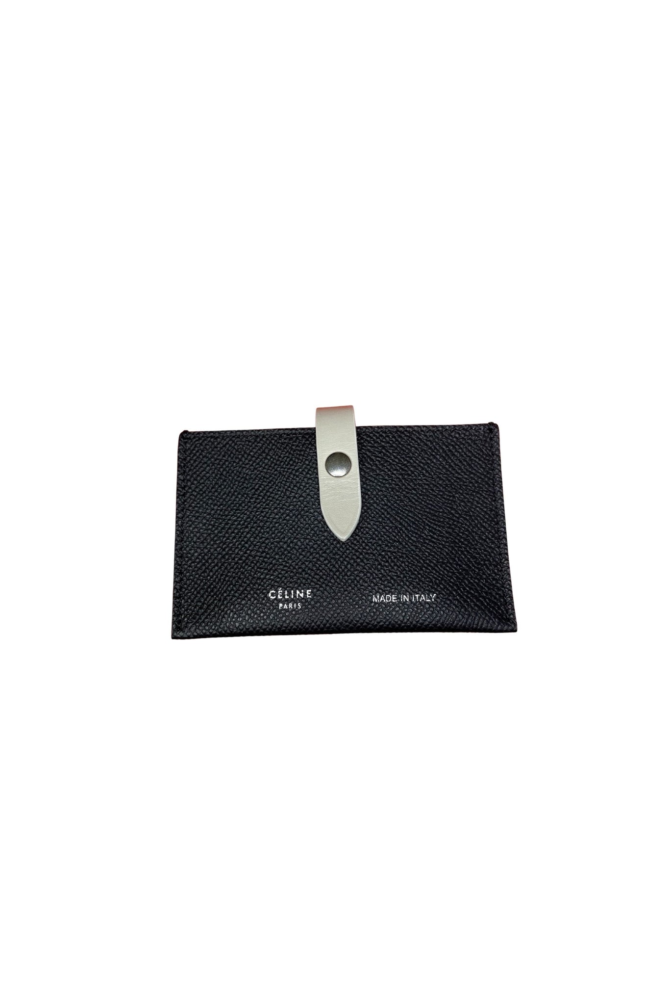 Celine Black Calfskin Leather Accordion Card Holder Wallet