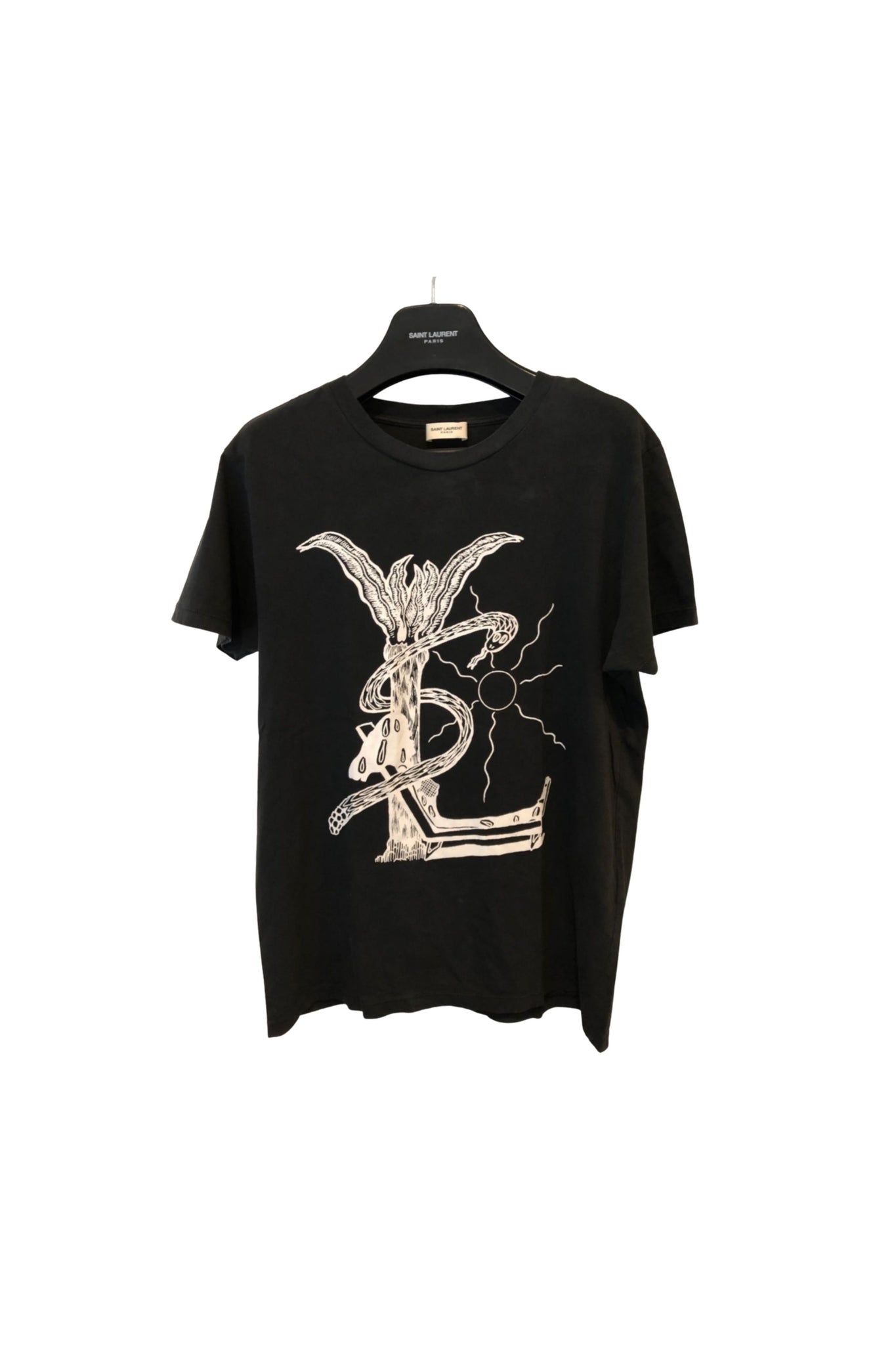 Saint Laurent Snake Logo T Shirt