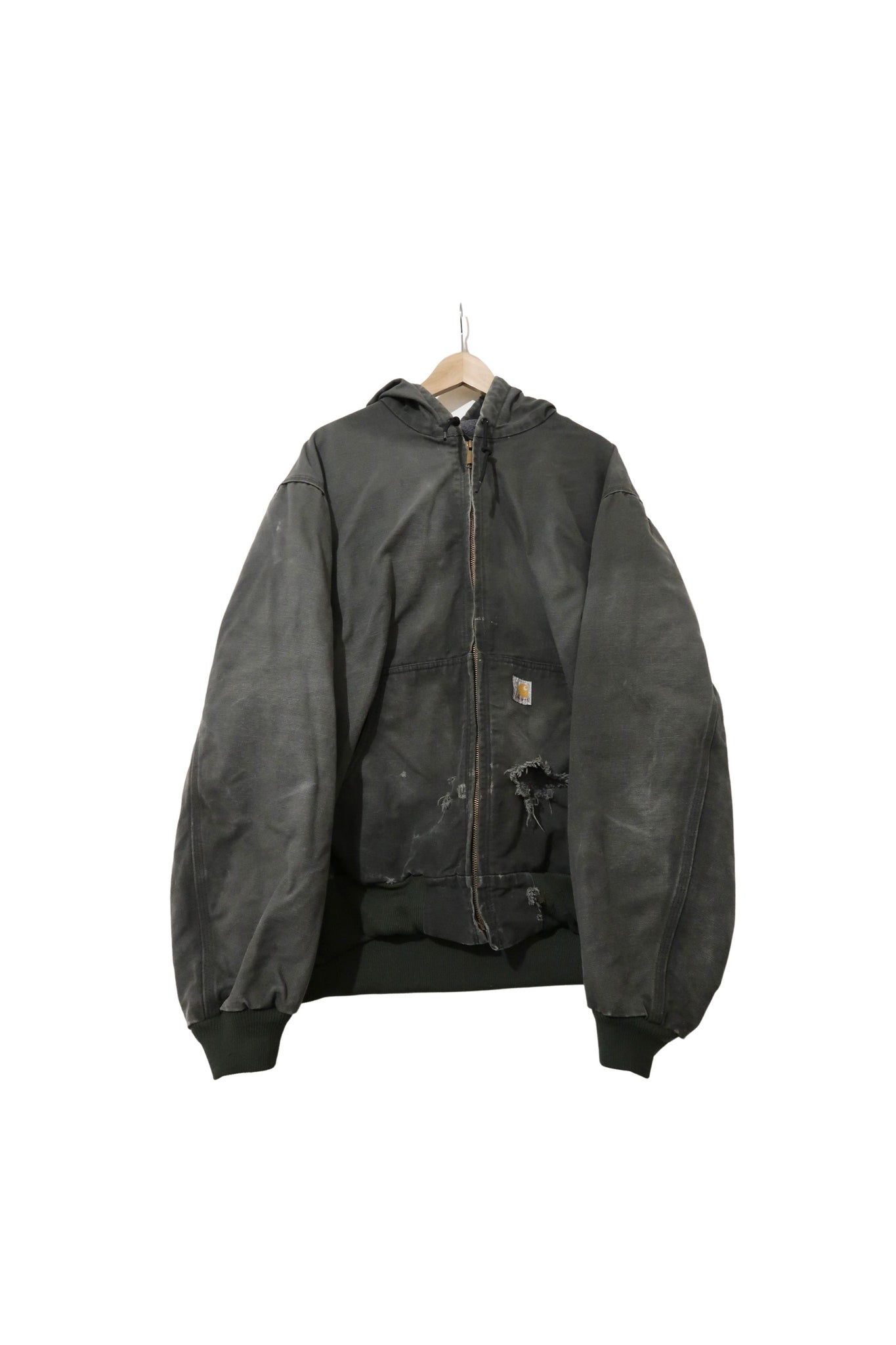 Vintage Carhartt Quilted Deep Green Thick Hooded Jacket (Fits L-XL)