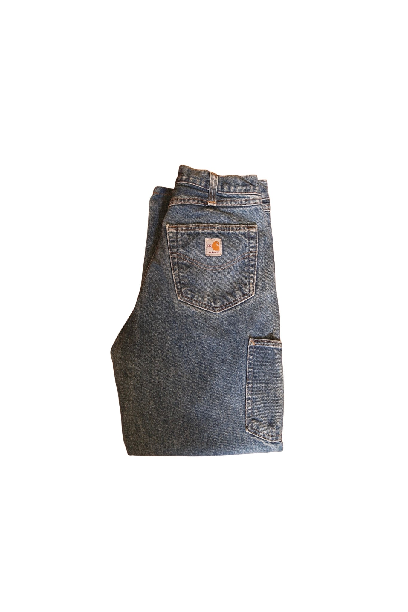 Vintage Carhartt Double Knee Denim Carpenter Pants Size: 28 X 30