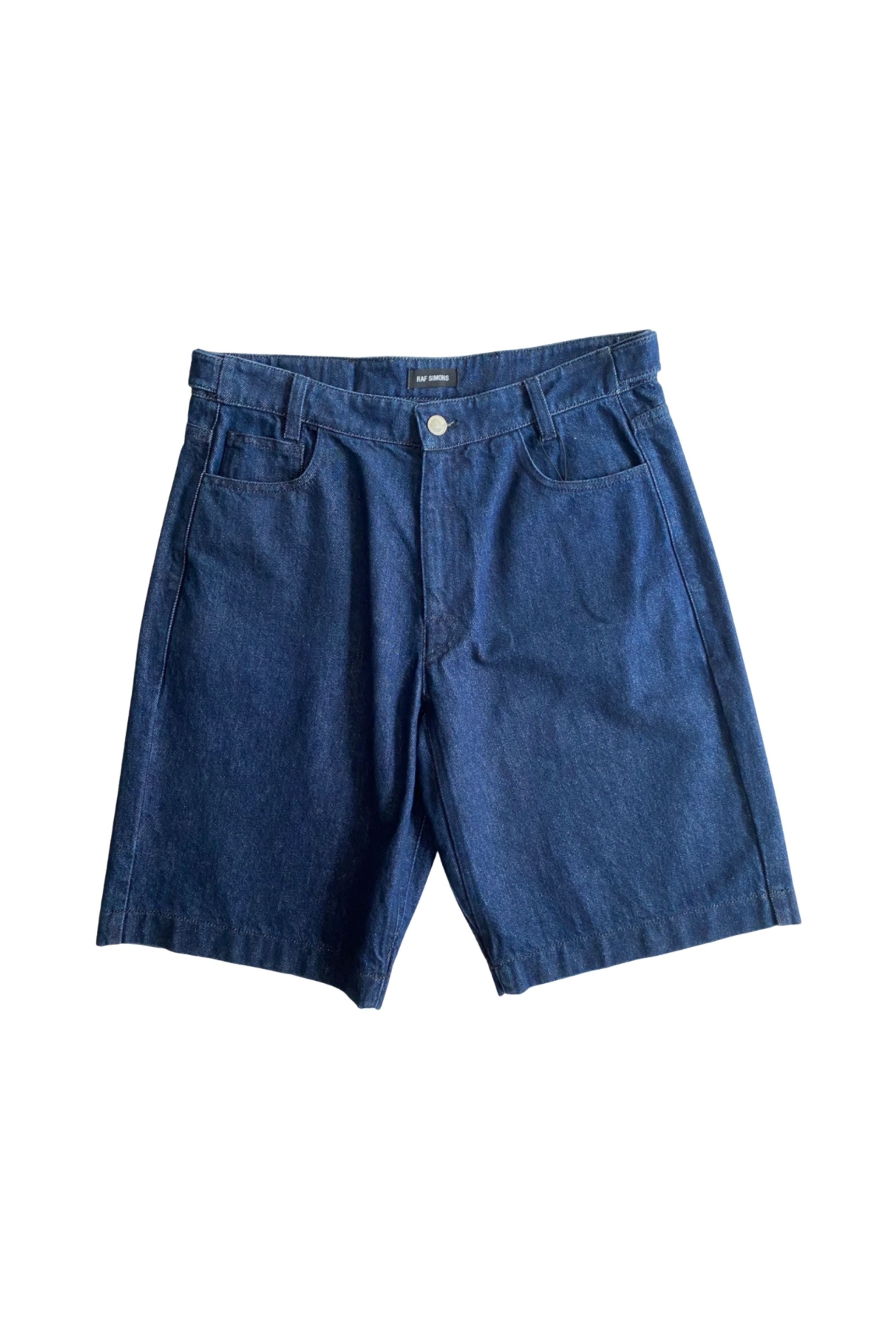 パンツ RAF SIMONS23ss STUDS WIDE DENIM SHORTS RAF SIMONS(ラフシモンズ) ハイウエスト ワイドイージーパンツ