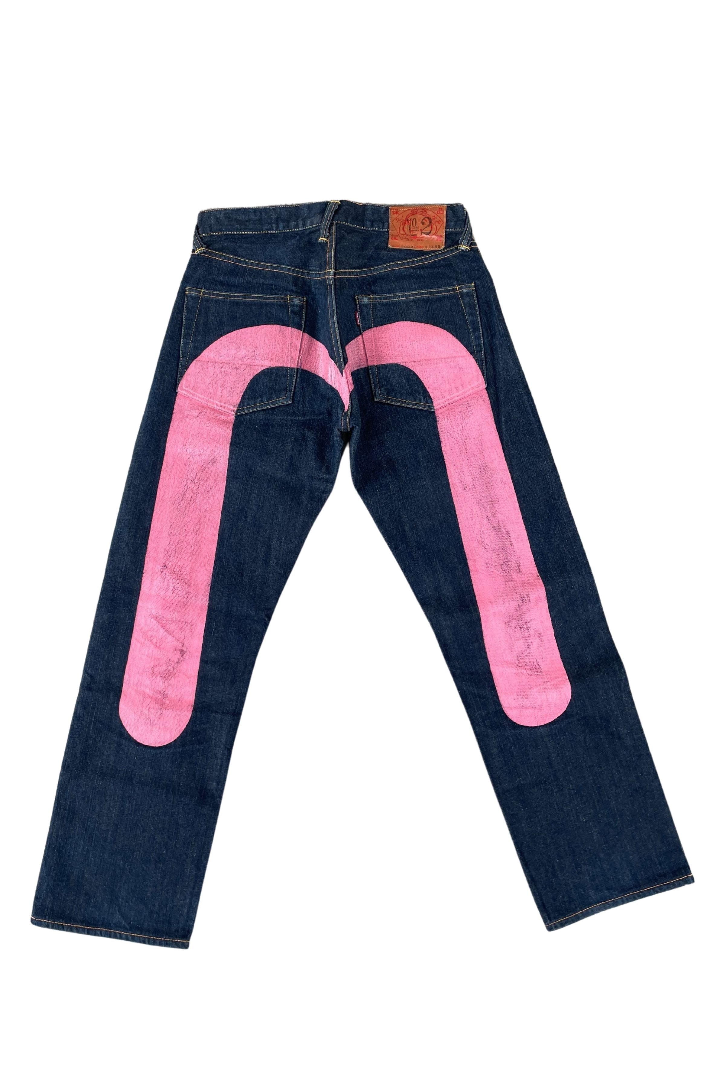 Evisu Pink Logo Jeans (RARE) 31 X 35