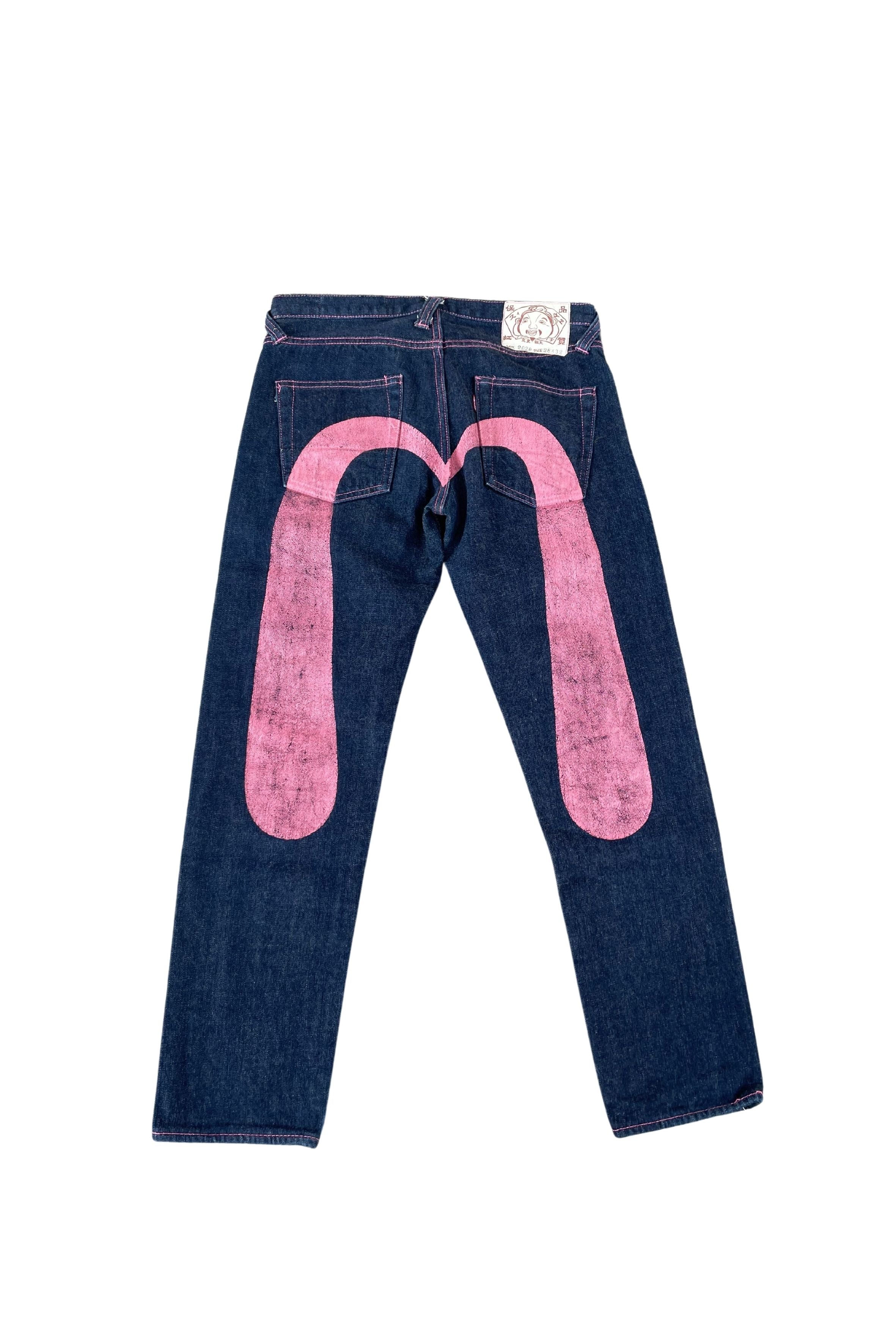 Evisu Pink Logo Jeans (RARE) 28 X 32