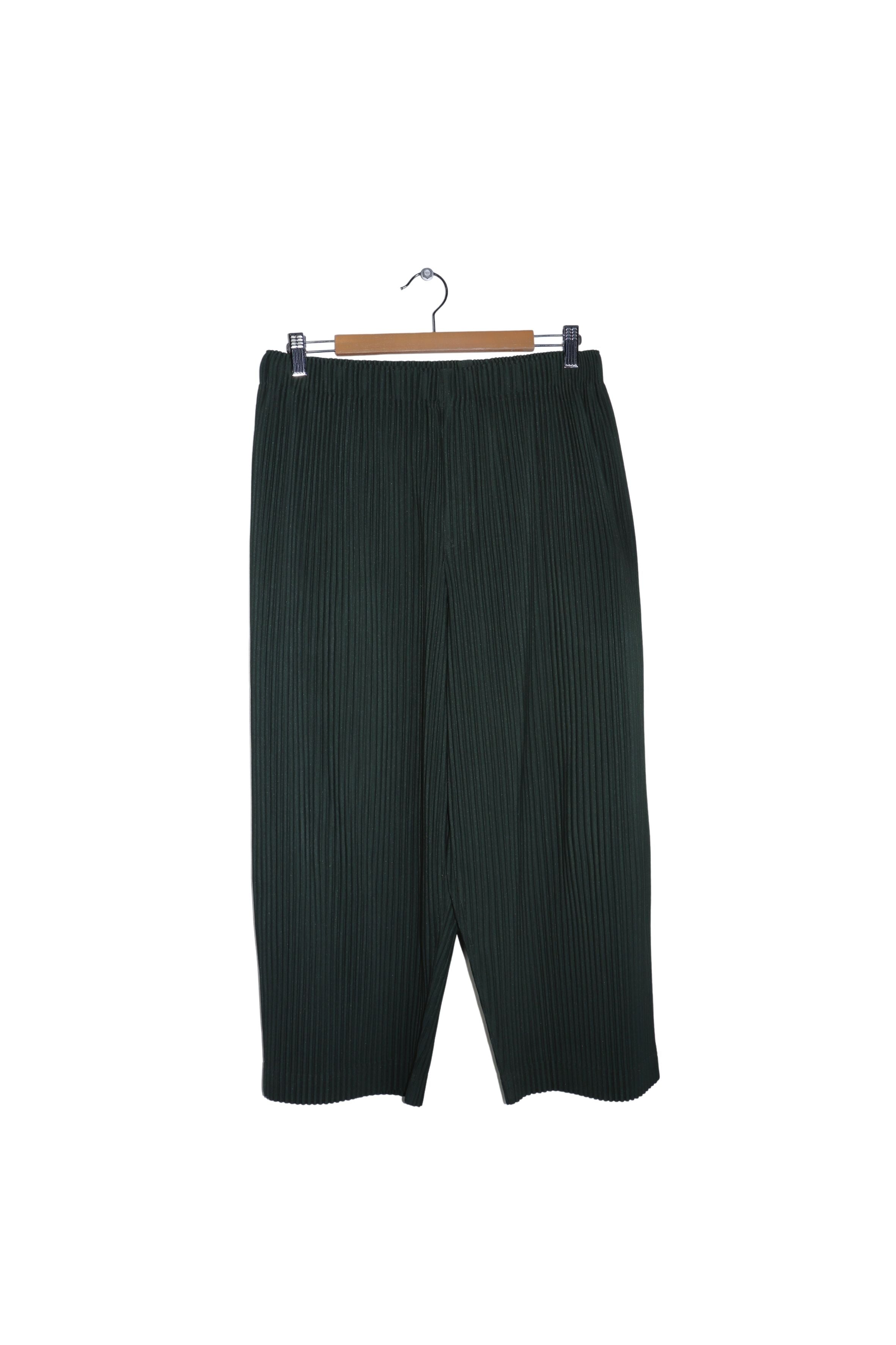 Issey Miyake Homme Plisse Forest Green Pleated Pants