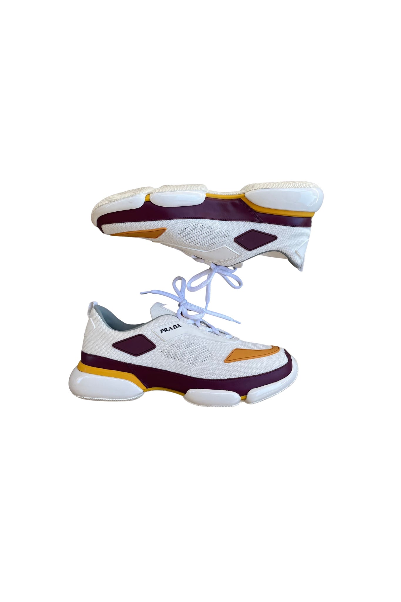 Prada Cloudbust Sneakers White / Burgundy