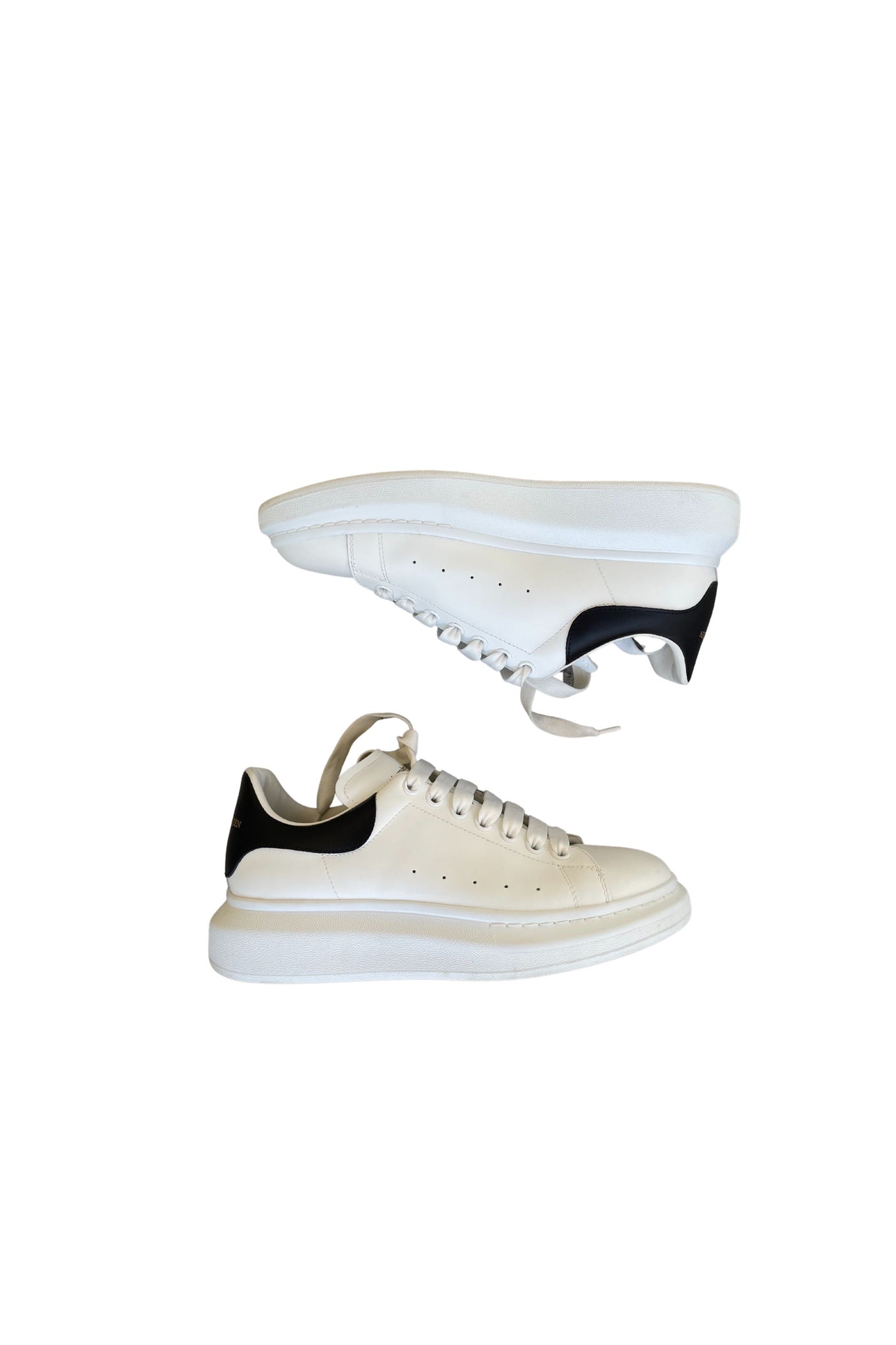 Alexander Mcqueen White & Black Oversized Sneakers Size 42