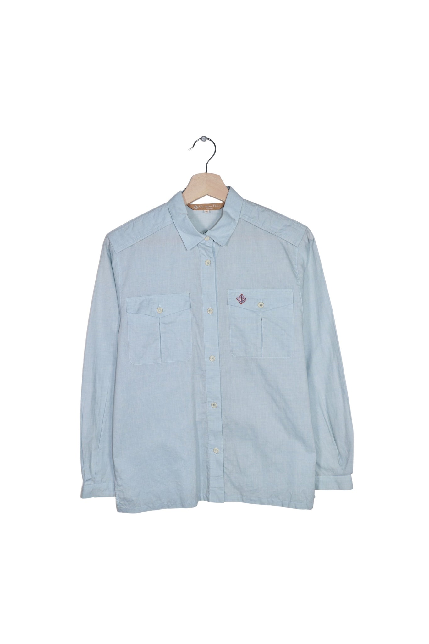 Christian Dior Sports Embroidered Logo Baby Blue Shirt
