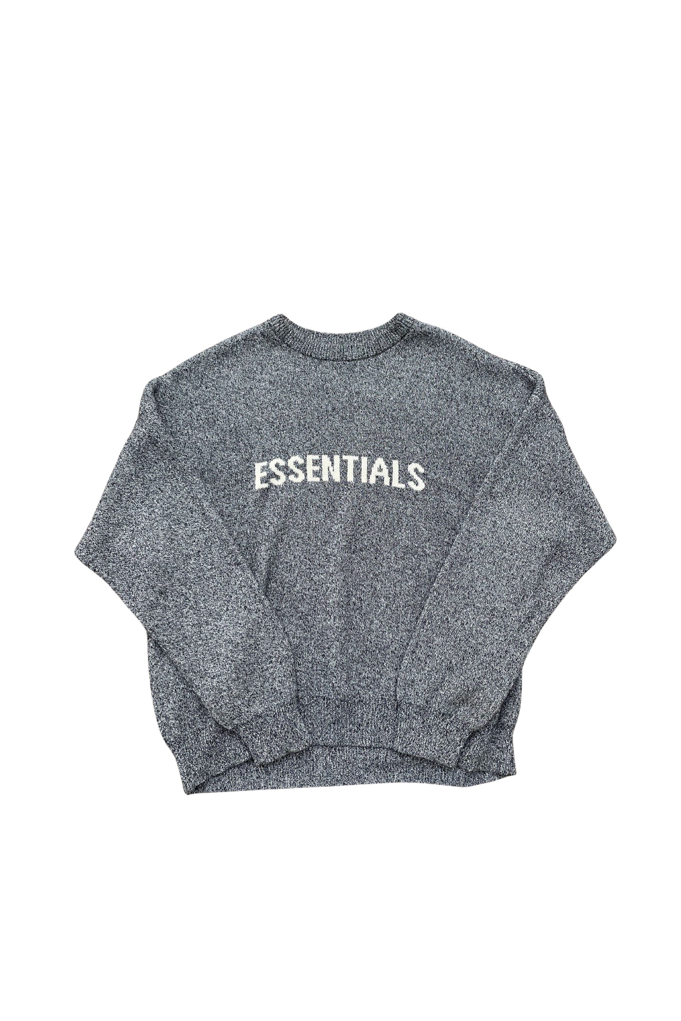 Fear Of God Essentials SS21 Heather Grey Knit Sweater XL