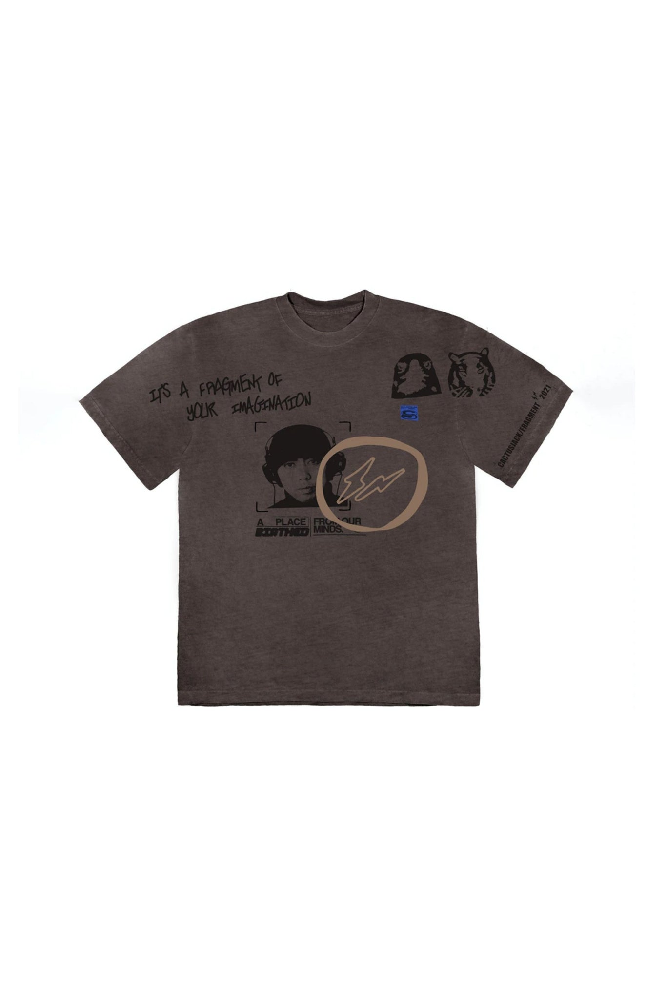 Travis Scott Cactus Jack For Fragment Hiroshi Tee Brown Pepper Size L