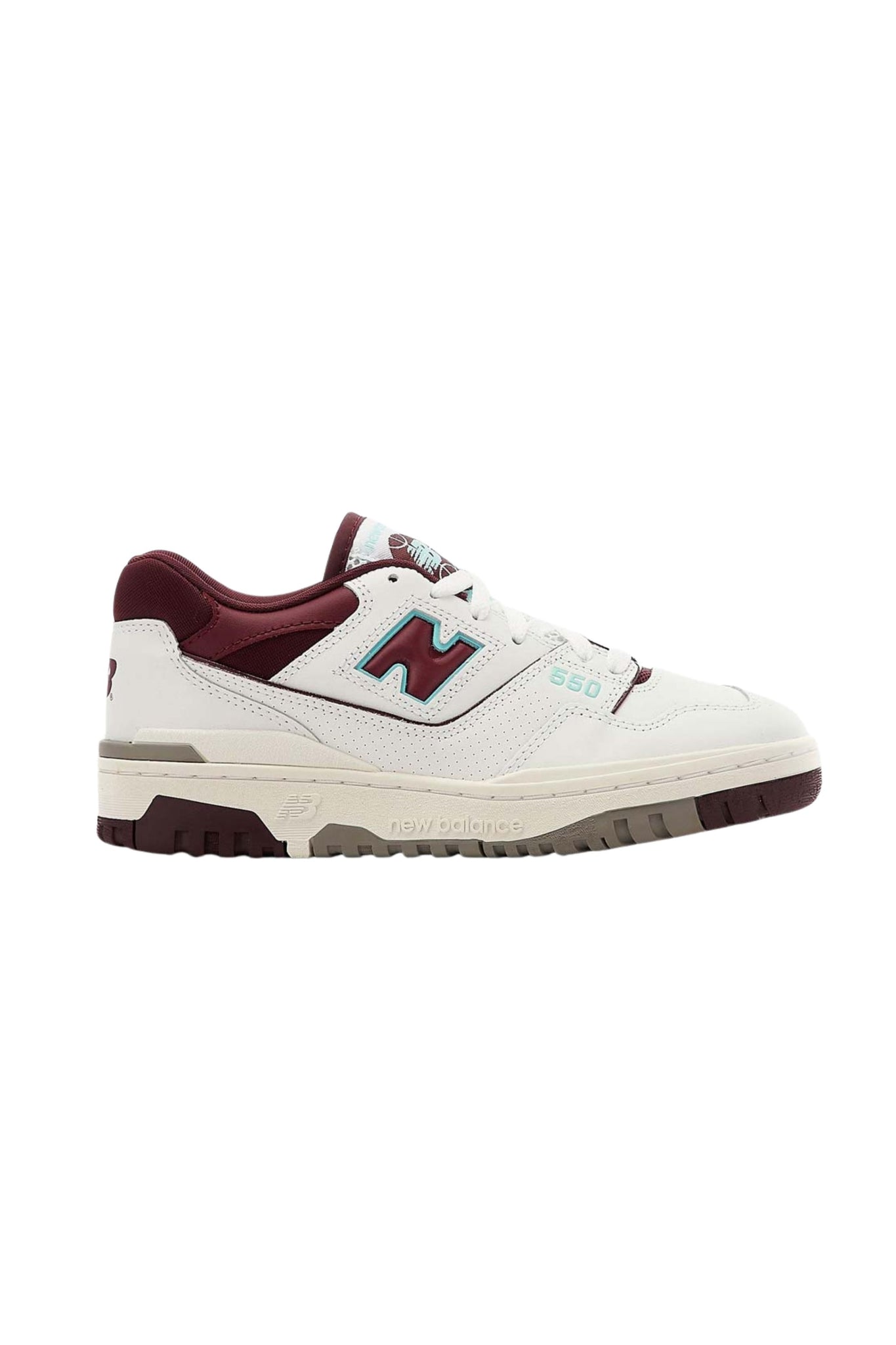 New Balance 550 Burgundy Cyan