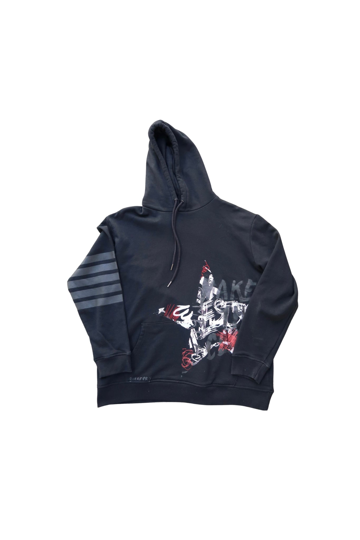 Burberry Black Logo Hoodie (fits M)