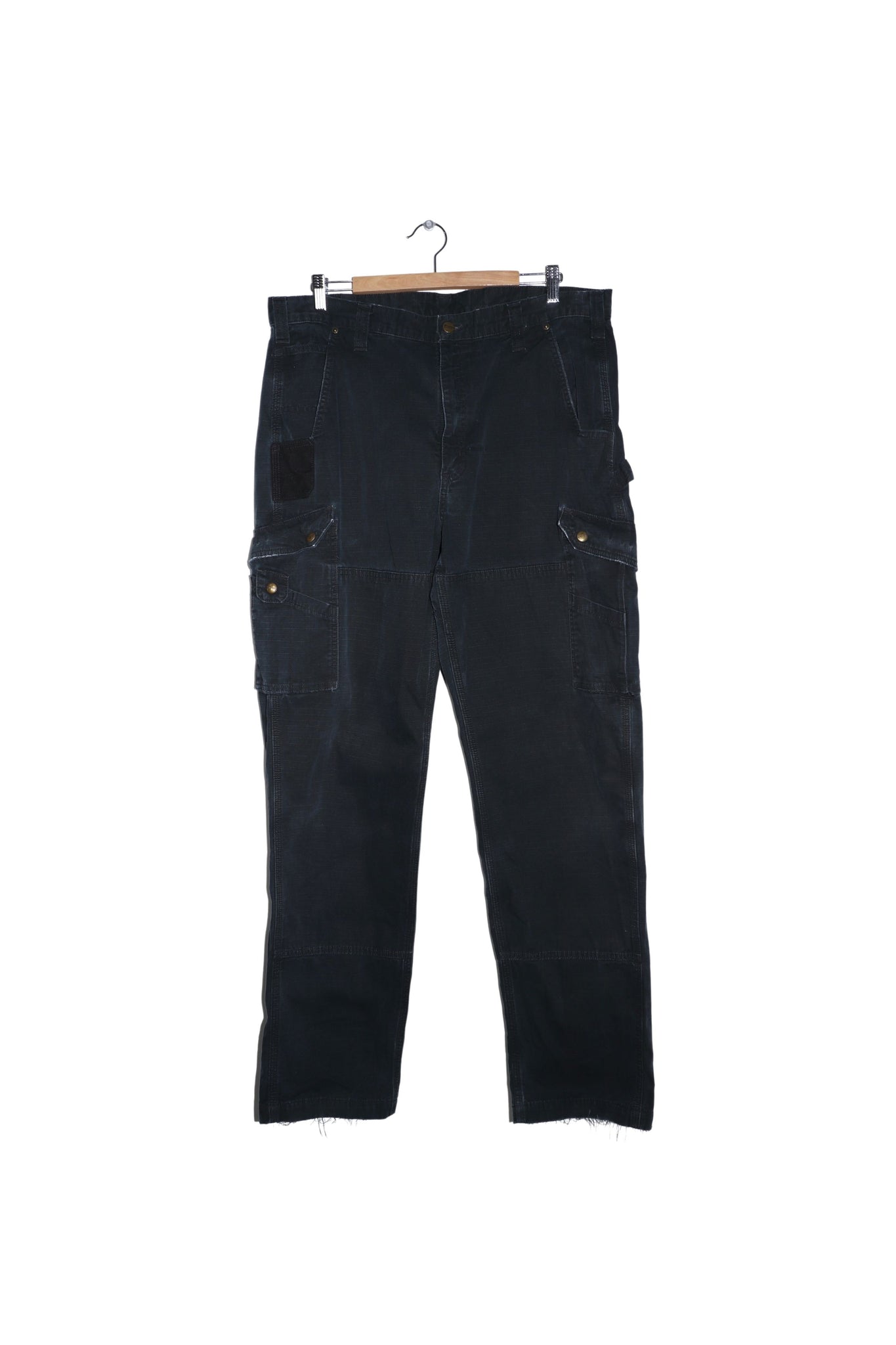 Vintage Carhartt Double Knee Black Cargo Carpenter Pants  fits a 36