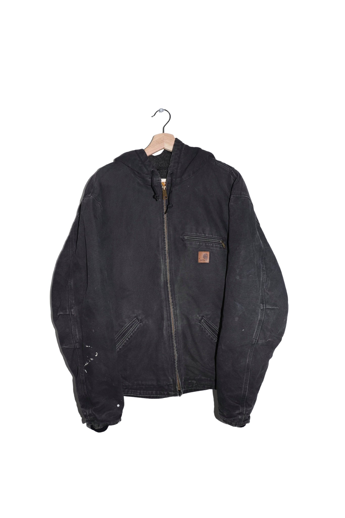 Vintage Carhartt Sherpa Lined Hooded Detroit Thick Jacket Size: L