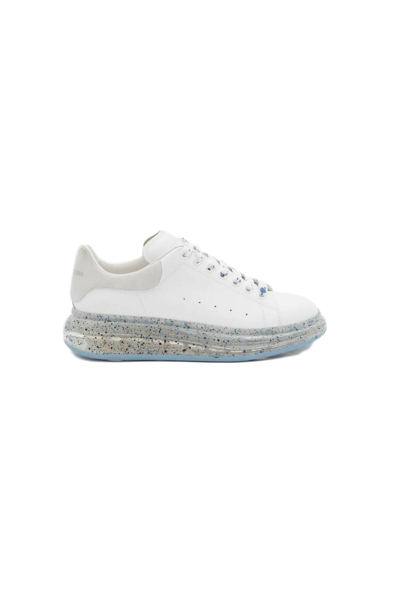 Alexander Mcqueen Oversized White Splatter Blue Sneaker