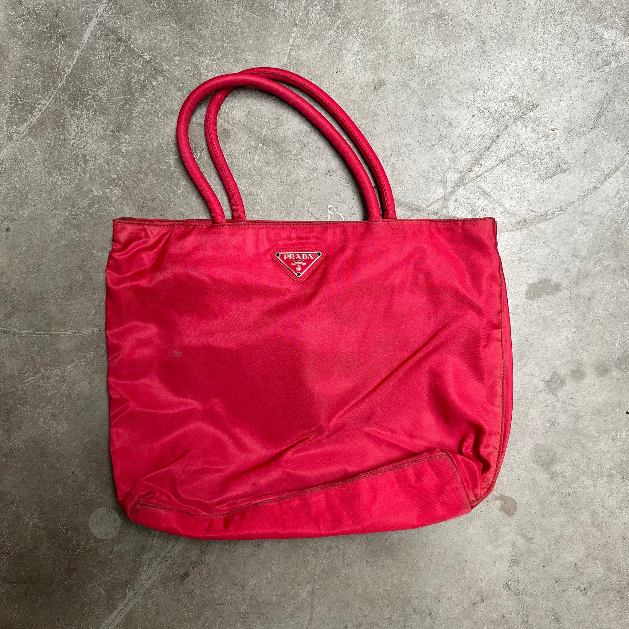 Prada Red Short Strap Tote Bag