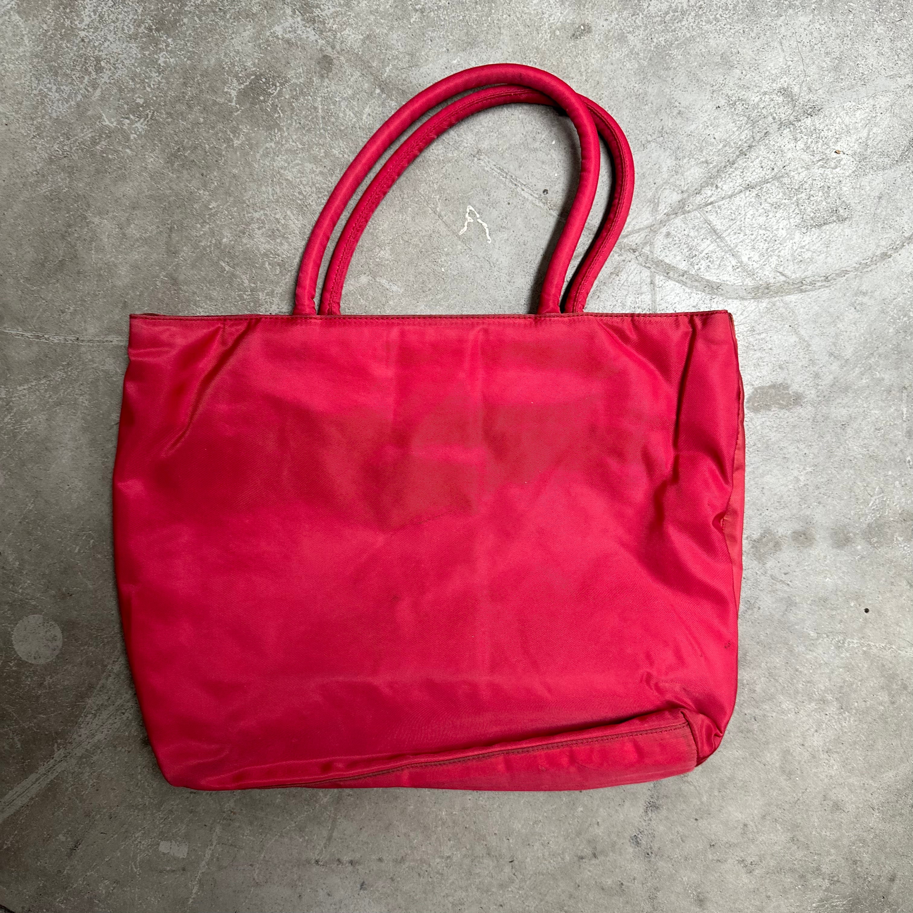 Prada Red Short Strap Tote Bag