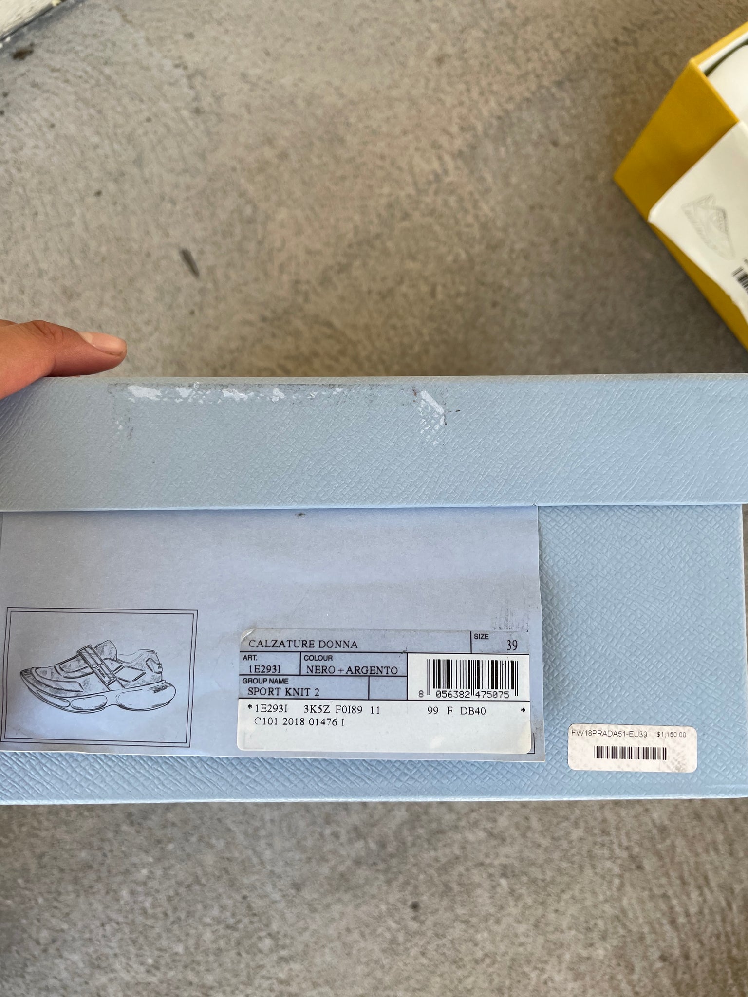 Prada Cloudbust Logo-Embossed Sneakers EU39