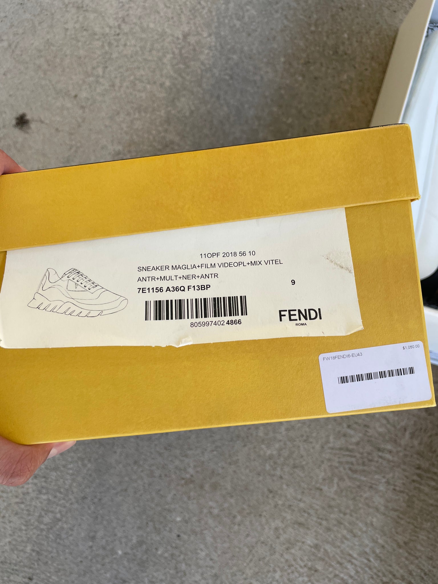Fendi Monster Eye Sneakers Black US10