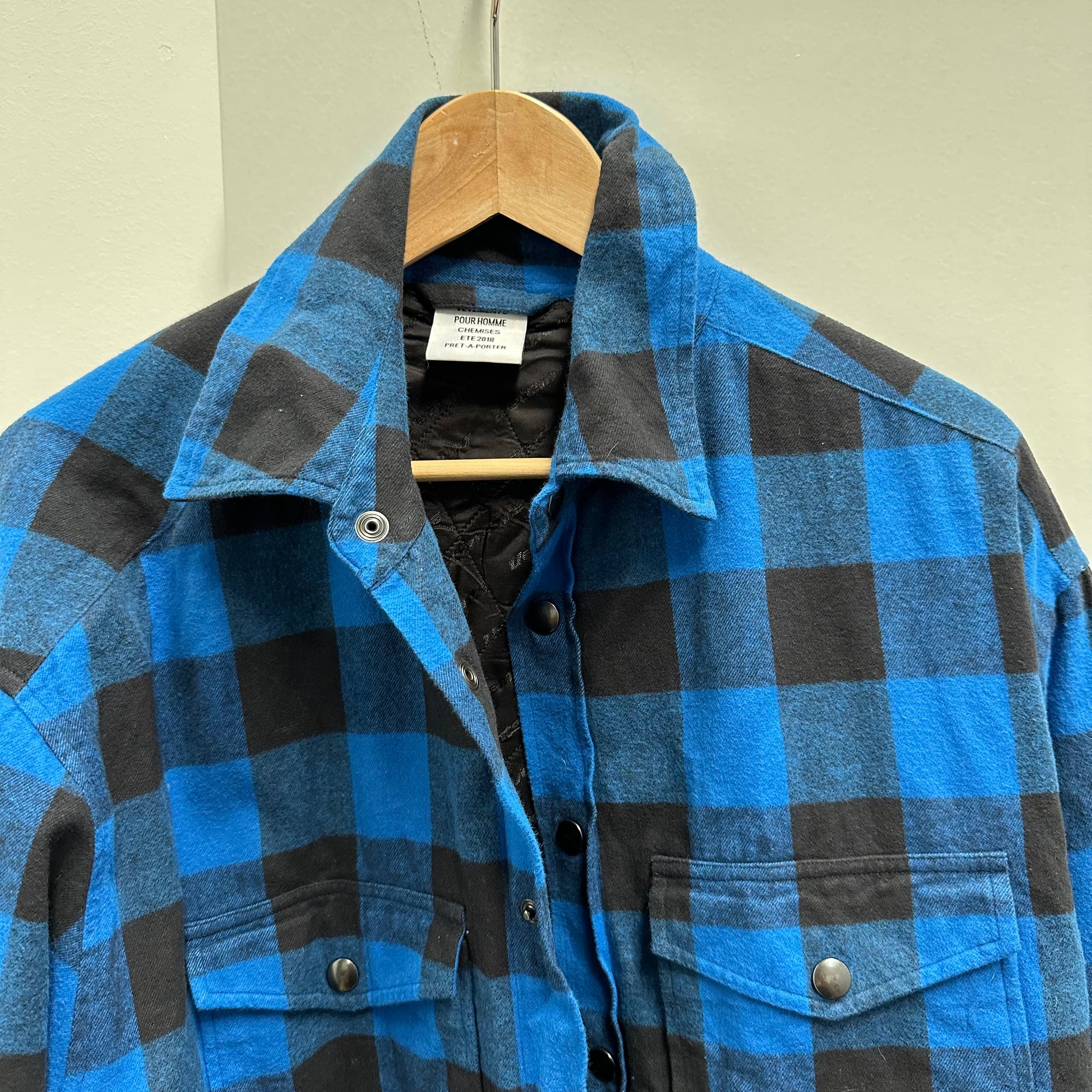 Vetements Blue Oversized Flannel Shirt (Fits L-XL)