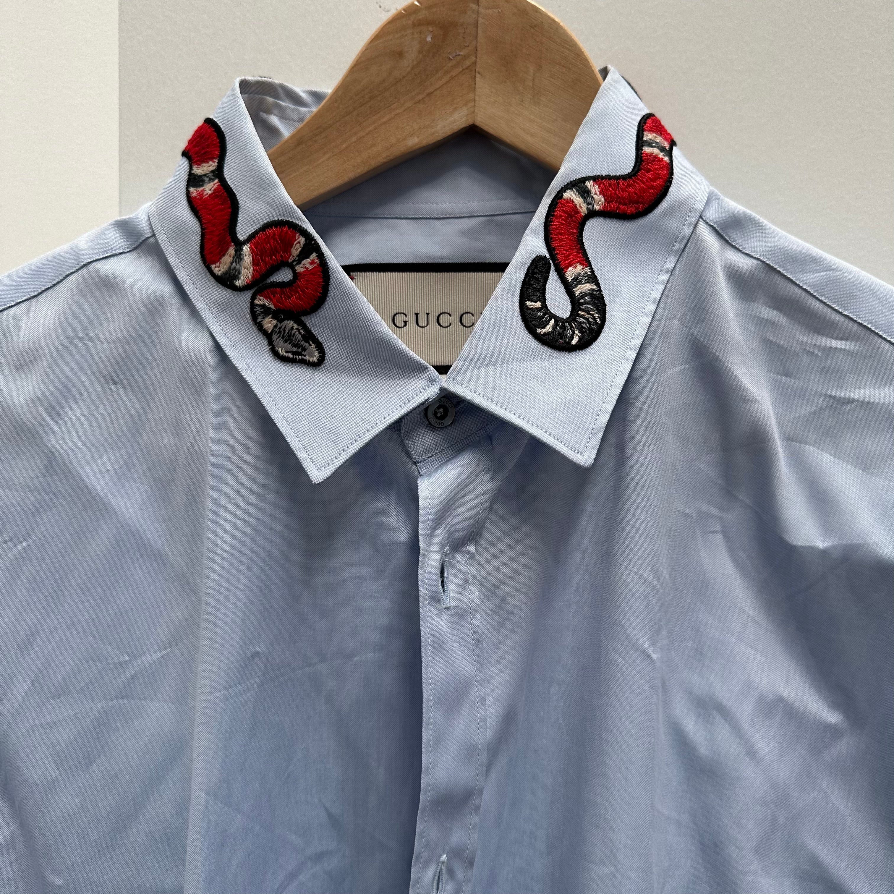 Gucci Oxford Duke Shirt With Snake (fits M-L)