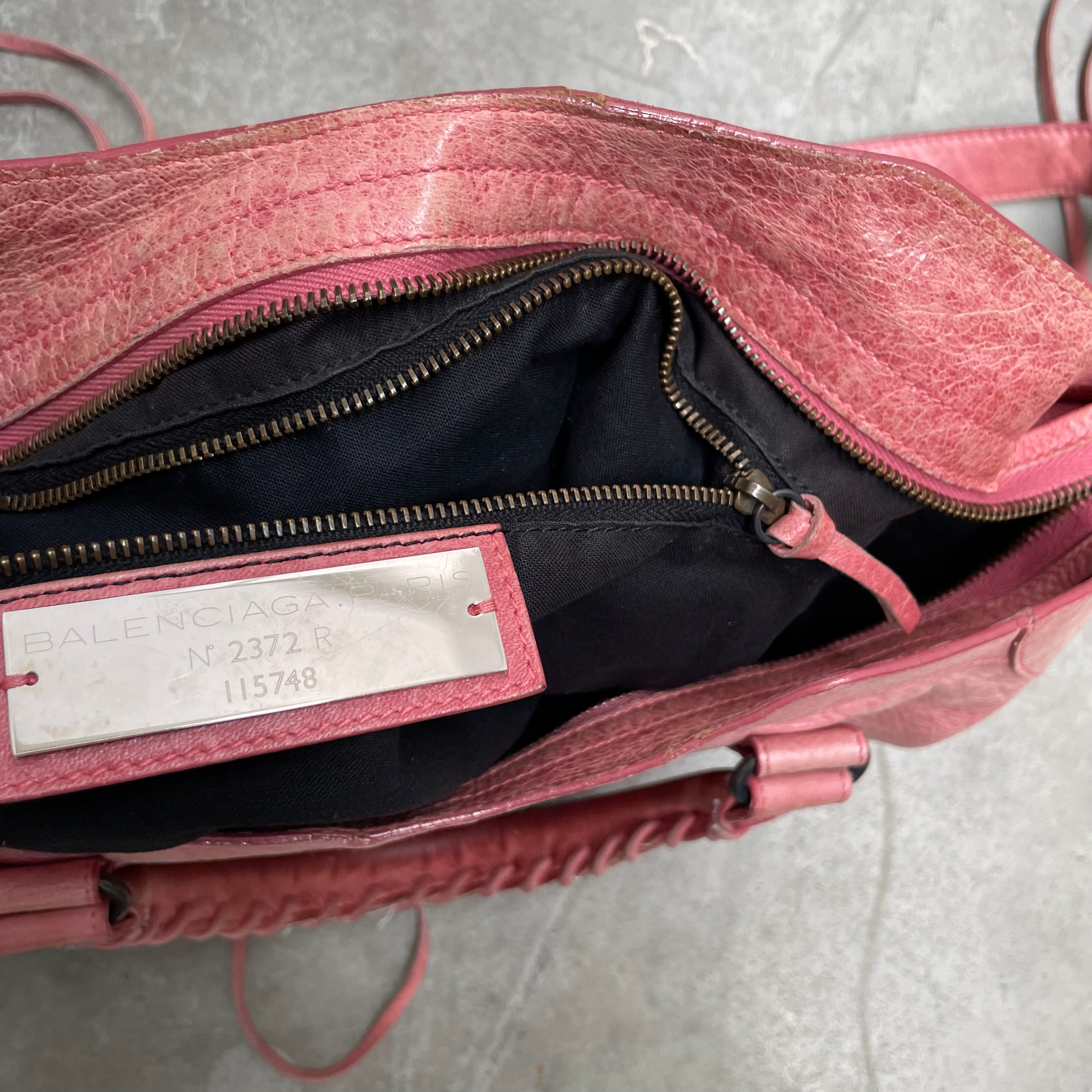 Balenciaga Motorcycle City Bag Leather Pink Curated by Charbel