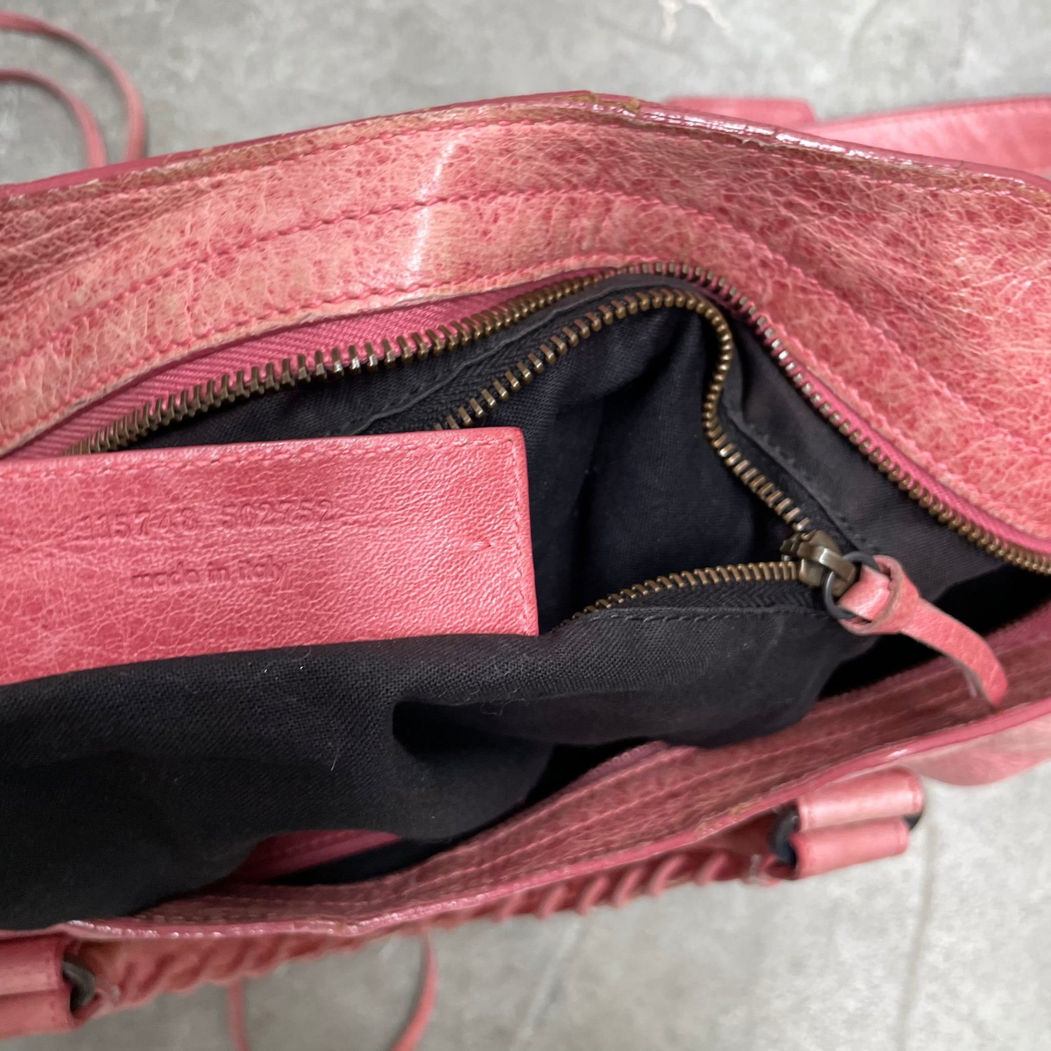 Balenciaga Motorcycle City Bag Leather Pink