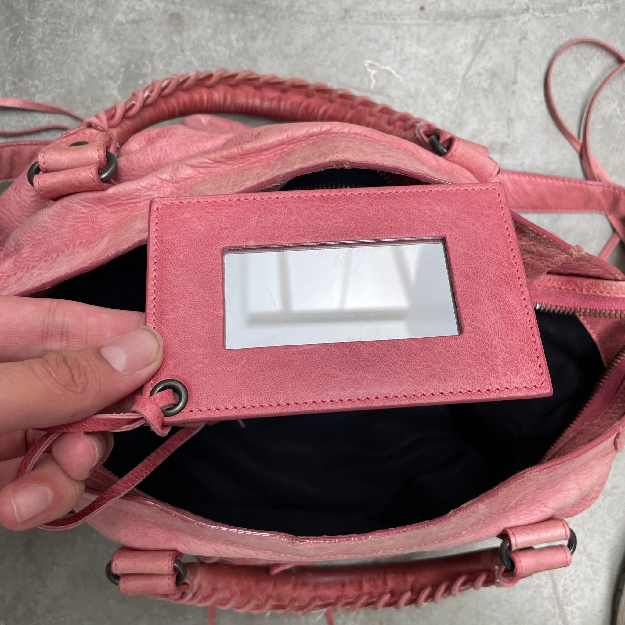 Balenciaga Motorcycle City Bag Leather Pink