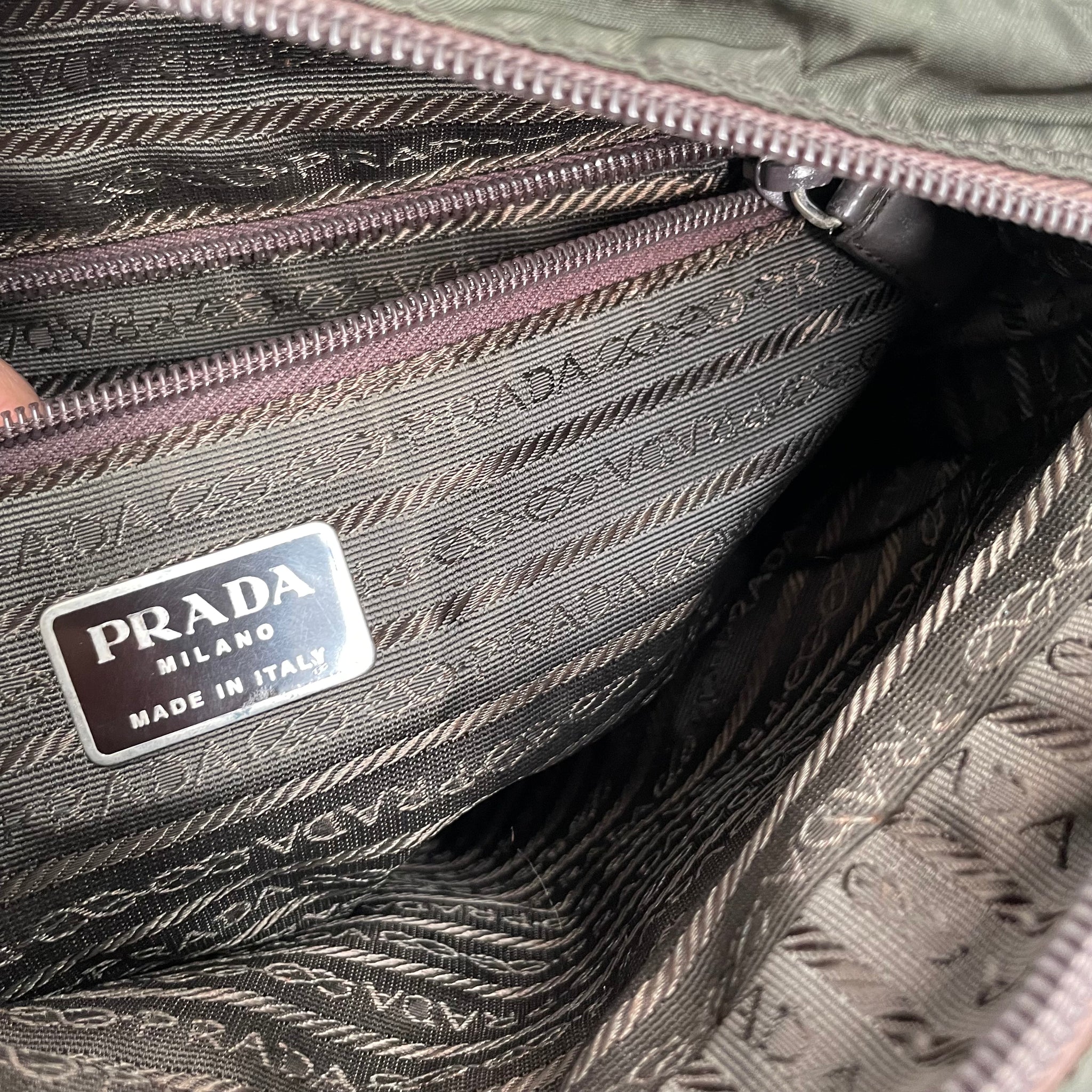 Prada Medium Crossbody Bag Nylon Green
