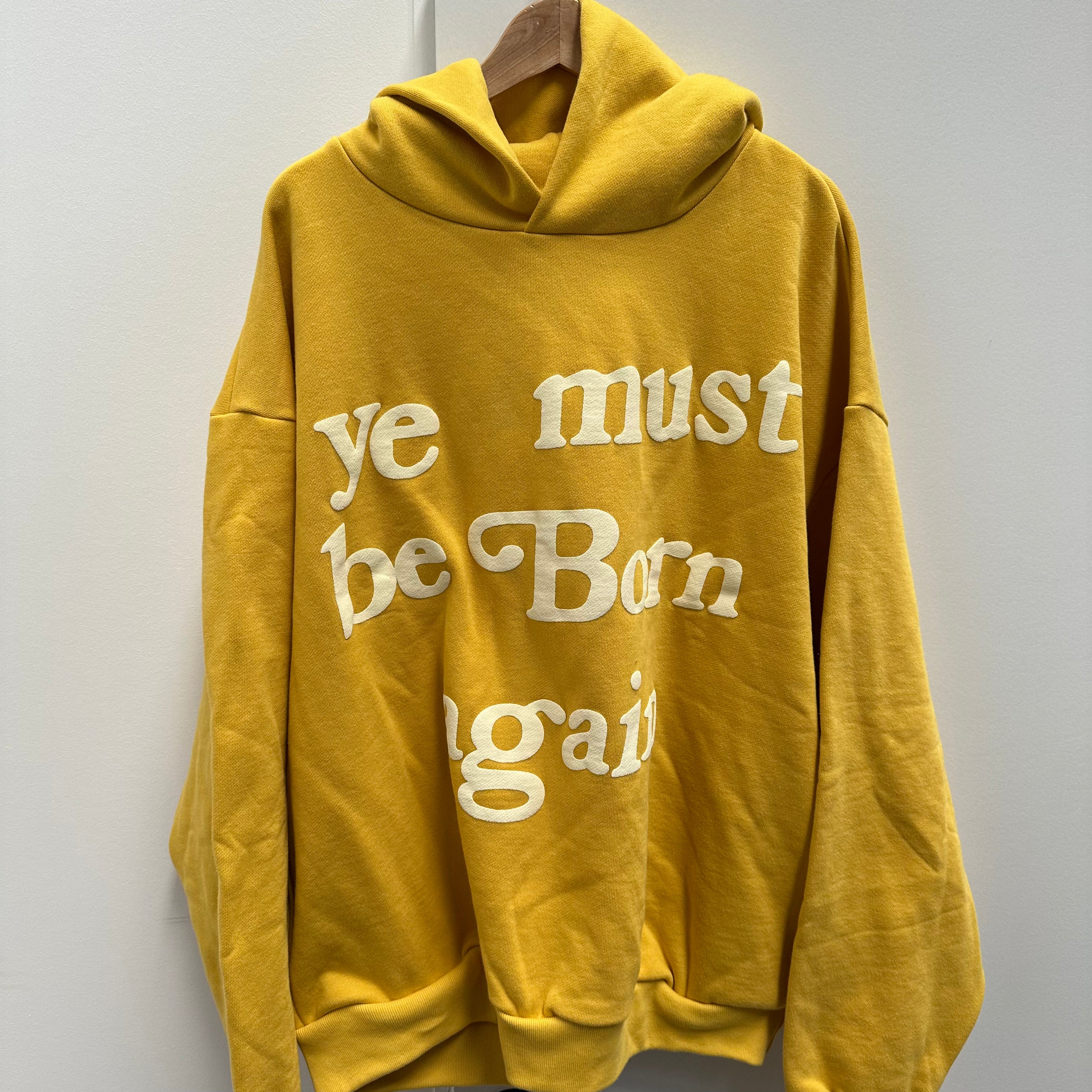 Cactus Plant Flea Market Born Again Hoodie Yellow Size XL Curated by Charbel