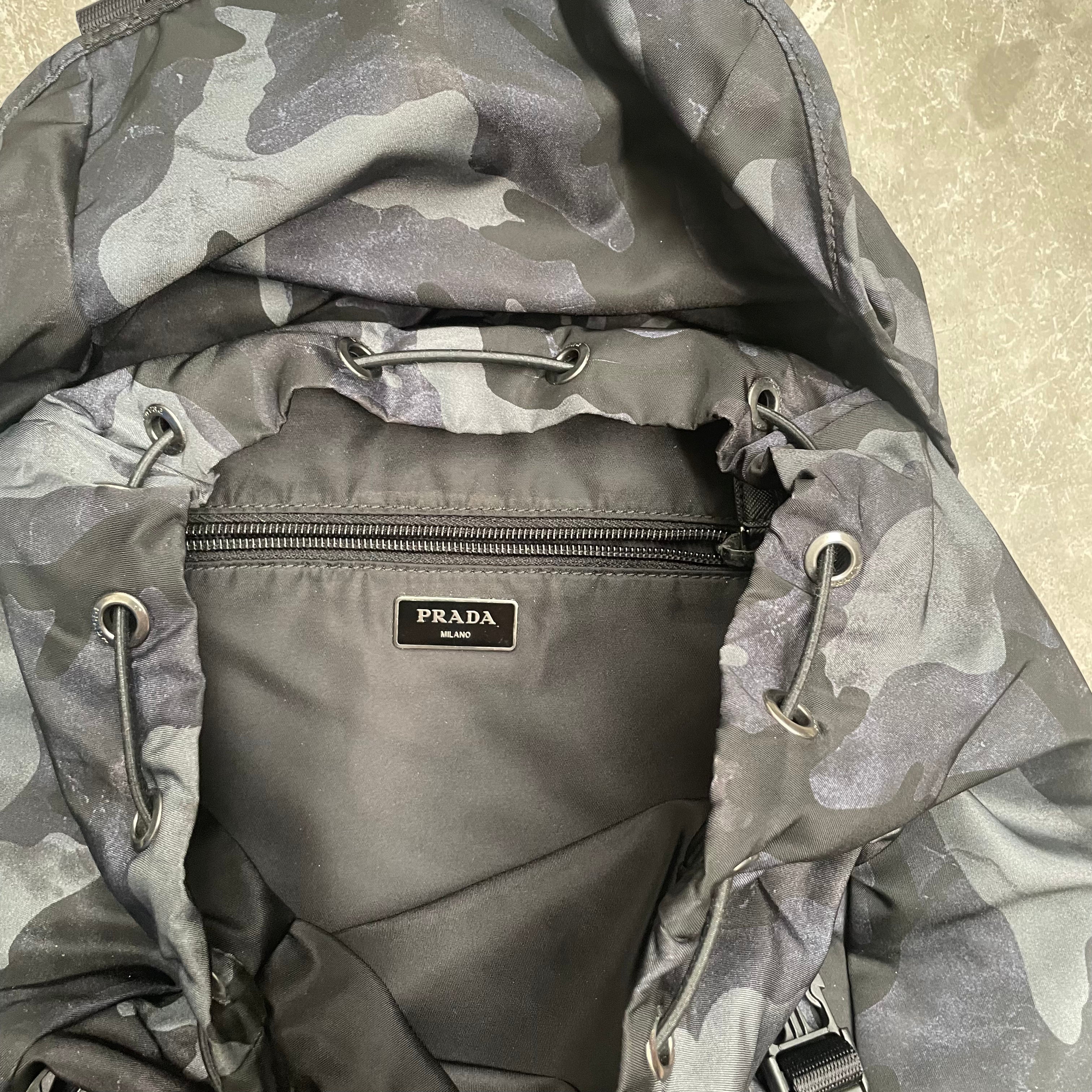 Prada BackPack Bag Nylon Camo